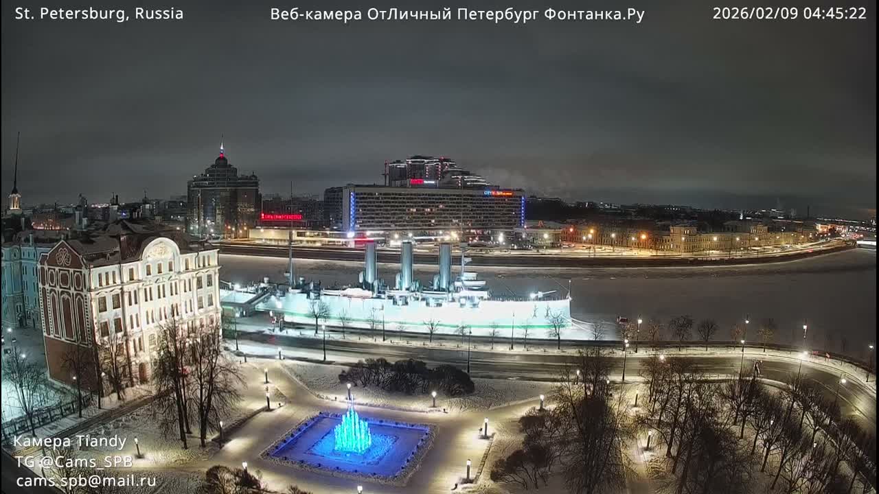 Reka Neva River Shipspotting Live Cam - Dvortsovy, Tsentralny, Saint Petersburg, Northwestern (Severo-Zapadnyy), Russia