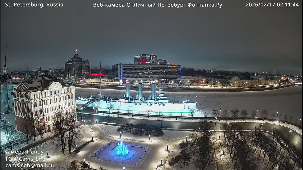 Reka Neva River Shipspotting Live Cam - Dvortsovy, Tsentralny, Saint Petersburg, Northwestern (Severo-Zapadnyy), Russia