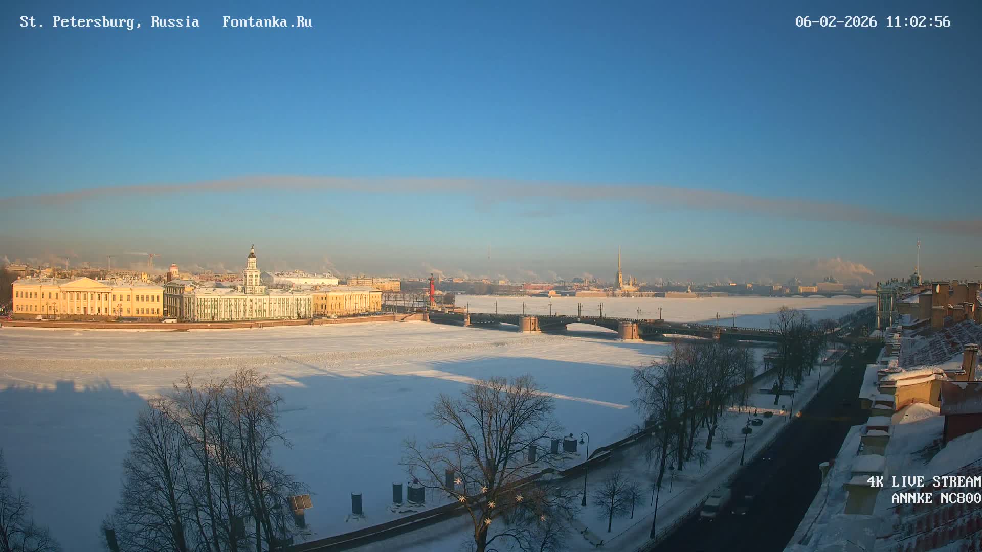 Palace Bridge (Dvortsovyy Most) Live Cam - Admiralteysky Okrug, Admiralteysky, Saint Petersburg, Northwestern (Severo-Zapadnyy), Russia
