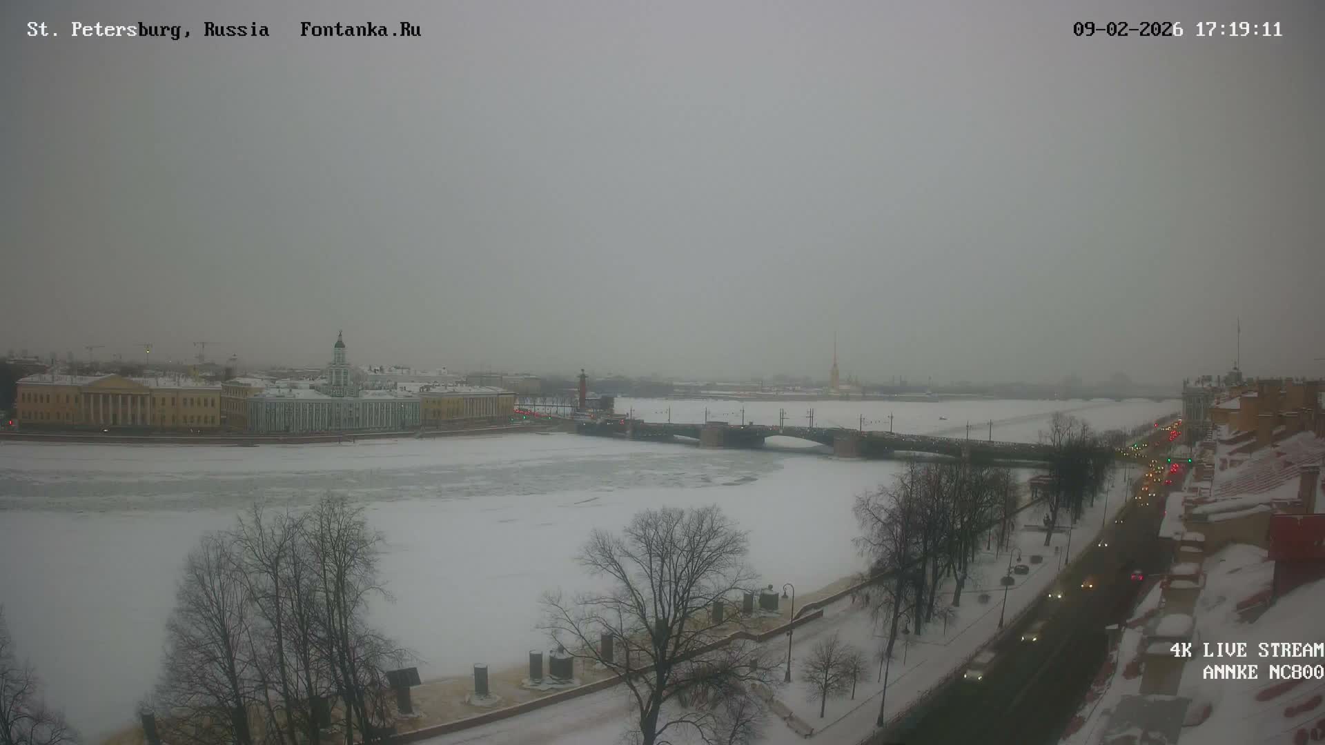 Palace Bridge (Dvortsovyy Most) Live Cam - Admiralteysky Okrug, Admiralteysky, Saint Petersburg, Northwestern (Severo-Zapadnyy), Russia
