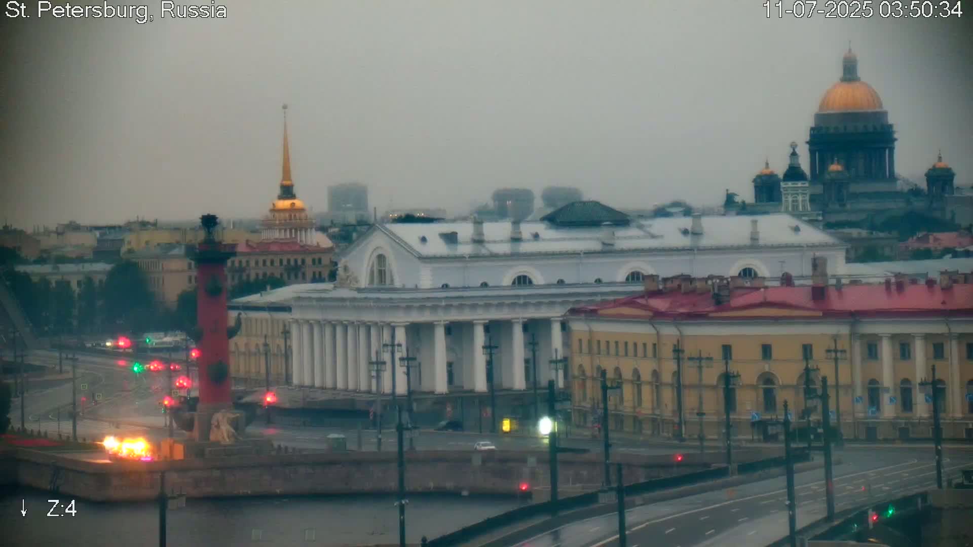 St. Petersburg City Panoramic from Petrogradsky Island Skyline Live Cam -Kronverkskoye, Petrogradsky, Saint Petersburg, Northwestern (Severo-Zapadnyy), Russia