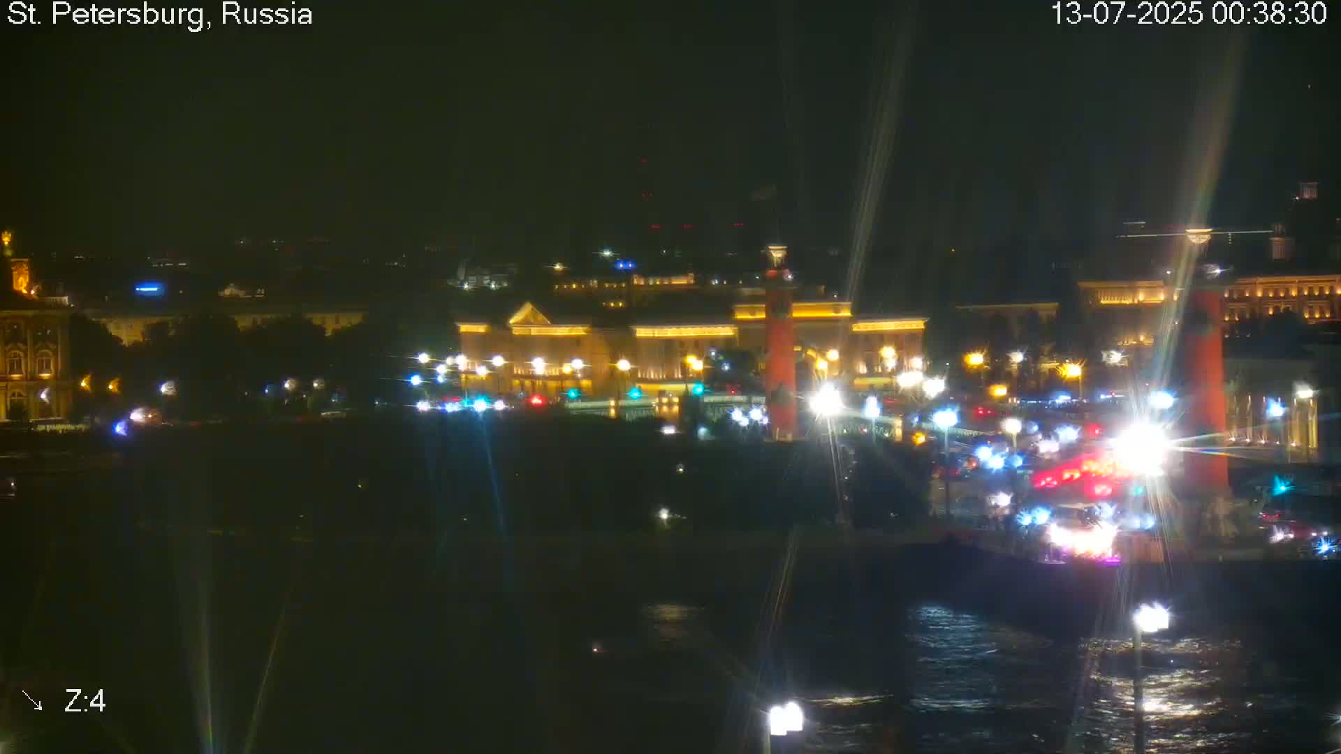 St. Petersburg City Panoramic from Petrogradsky Island Skyline Live Cam -Kronverkskoye, Petrogradsky, Saint Petersburg, Northwestern (Severo-Zapadnyy), Russia
