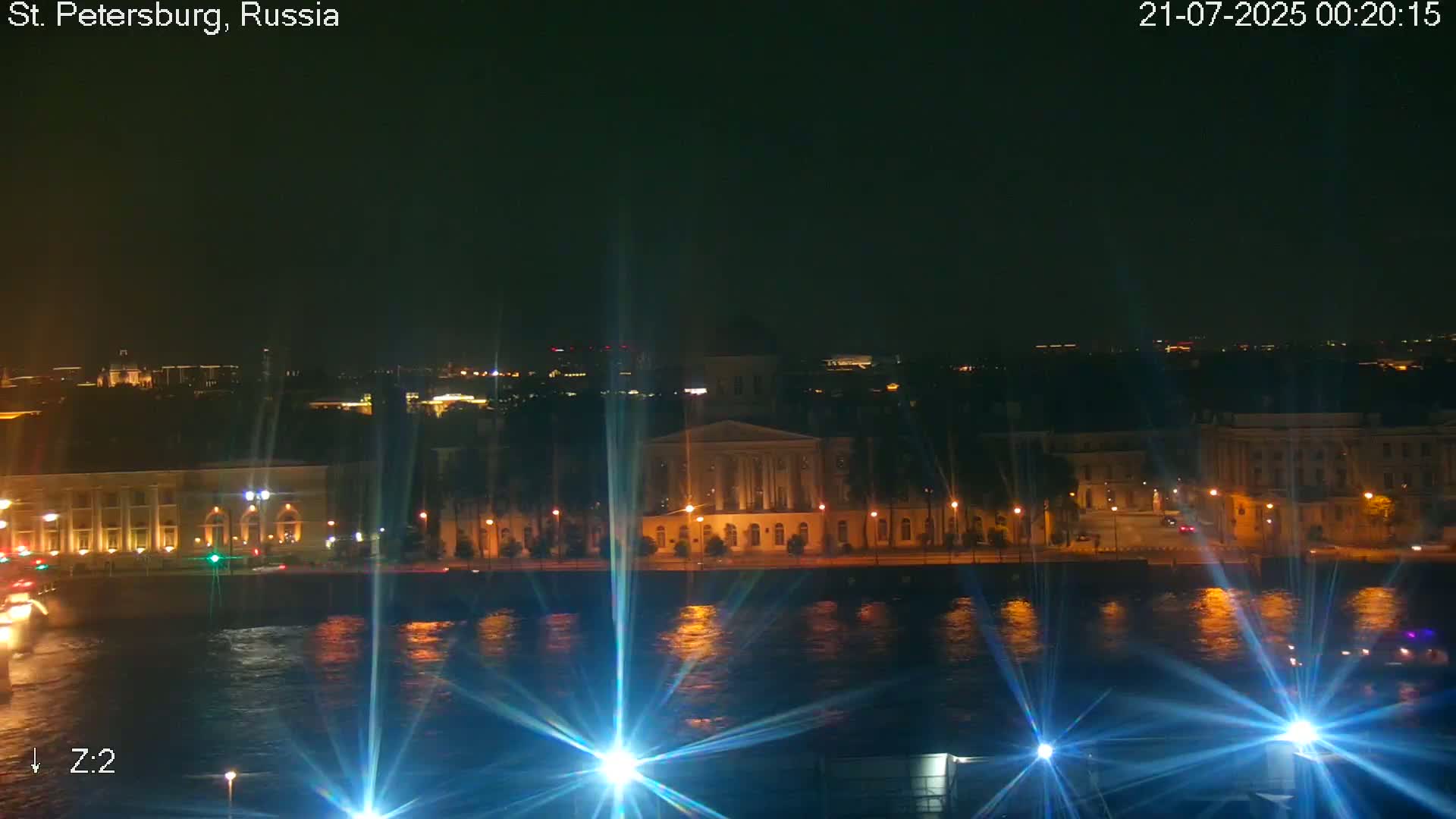 St. Petersburg City Panoramic from Petrogradsky Island Skyline Live Cam -Kronverkskoye, Petrogradsky, Saint Petersburg, Northwestern (Severo-Zapadnyy), Russia