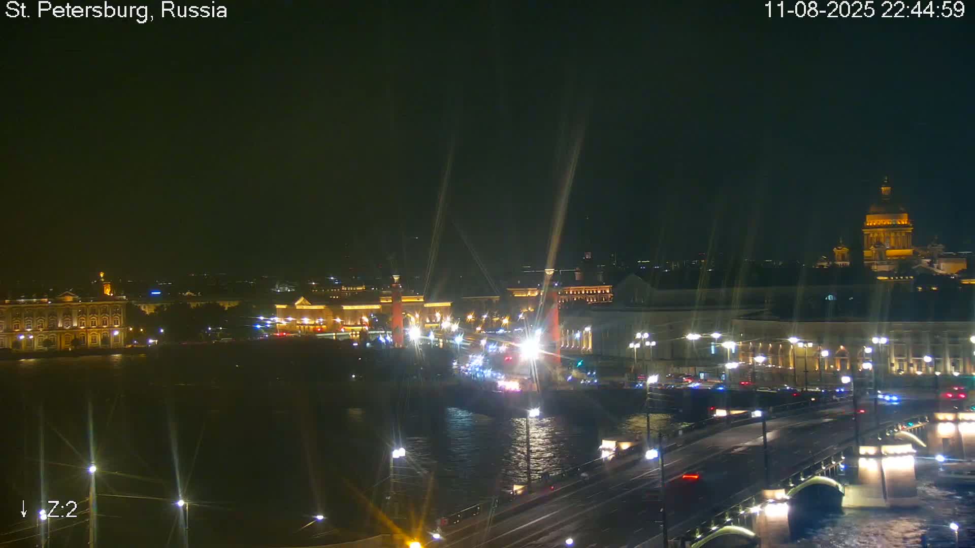 St. Petersburg City Panoramic from Petrogradsky Island Skyline Live Cam -Kronverkskoye, Petrogradsky, Saint Petersburg, Northwestern (Severo-Zapadnyy), Russia