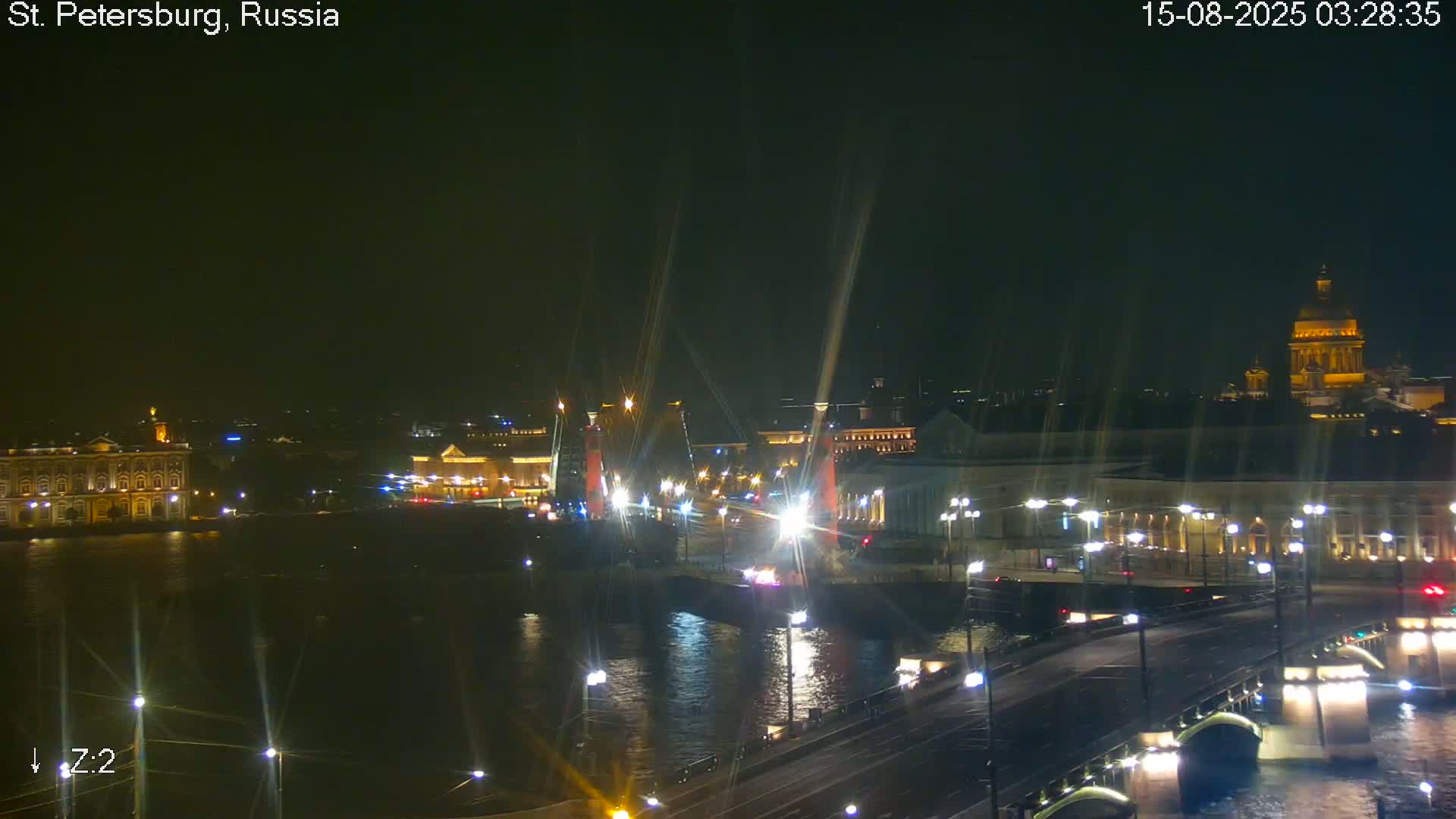 St. Petersburg City Panoramic from Petrogradsky Island Skyline Live Cam -Kronverkskoye, Petrogradsky, Saint Petersburg, Northwestern (Severo-Zapadnyy), Russia