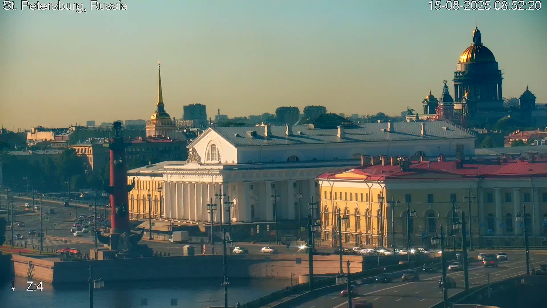 St. Petersburg City Panoramic from Petrogradsky Island Skyline Live Cam -Kronverkskoye, Petrogradsky, Saint Petersburg, Northwestern (Severo-Zapadnyy), Russia