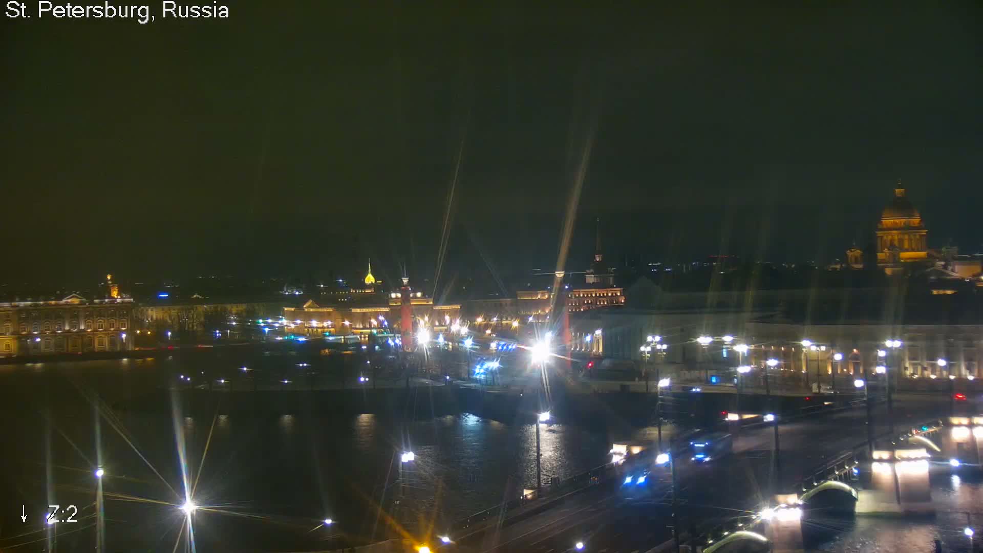 St. Petersburg City Panoramic from Petrogradsky Island Skyline Live Cam -Kronverkskoye, Petrogradsky, Saint Petersburg, Northwestern (Severo-Zapadnyy), Russia