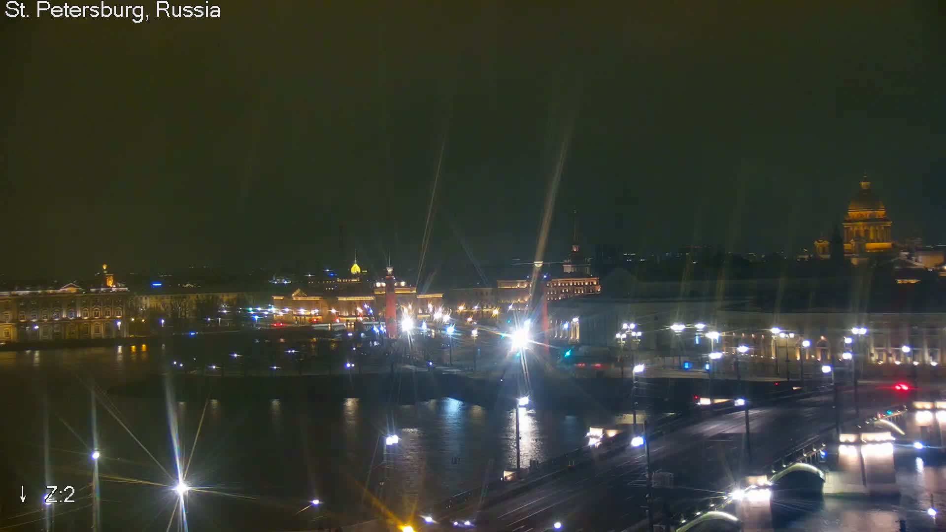 St. Petersburg City Panoramic from Petrogradsky Island Skyline Live Cam -Kronverkskoye, Petrogradsky, Saint Petersburg, Northwestern (Severo-Zapadnyy), Russia