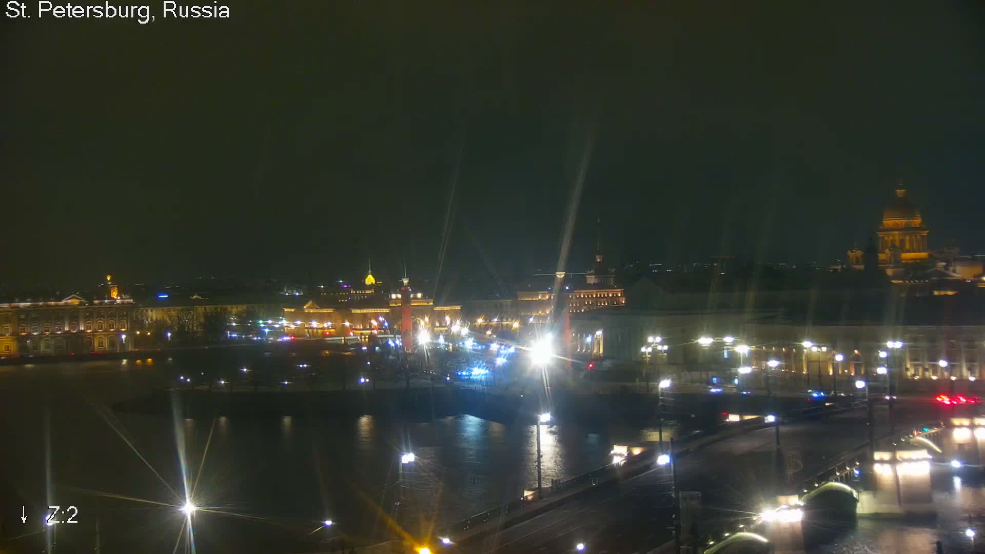 St. Petersburg City Panoramic from Petrogradsky Island Skyline Live Cam -Kronverkskoye, Petrogradsky, Saint Petersburg, Northwestern (Severo-Zapadnyy), Russia