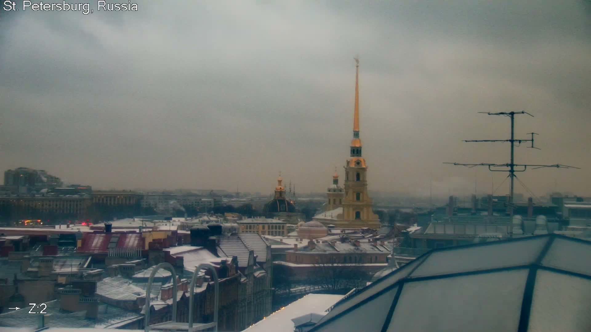 St. Petersburg City Panoramic from Petrogradsky Island Skyline Live Cam -Kronverkskoye, Petrogradsky, Saint Petersburg, Northwestern (Severo-Zapadnyy), Russia