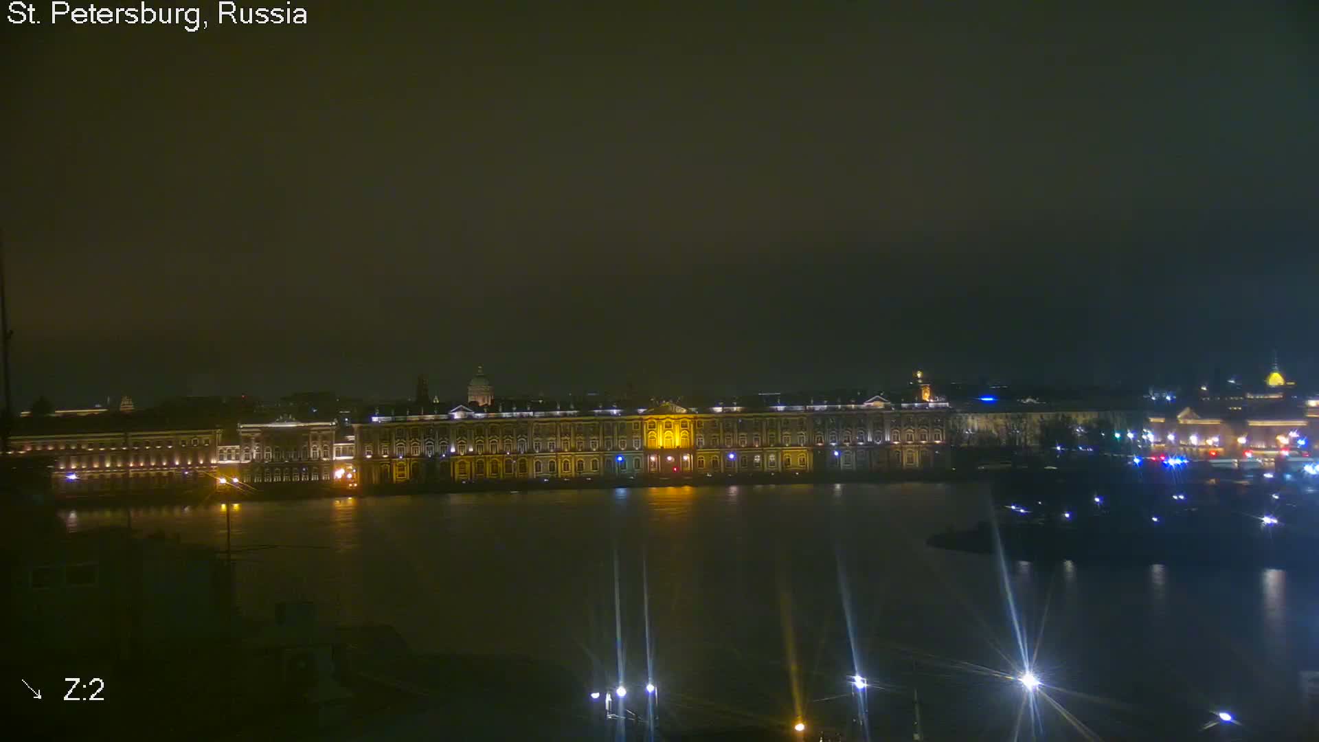 St. Petersburg City Panoramic from Petrogradsky Island Skyline Live Cam -Kronverkskoye, Petrogradsky, Saint Petersburg, Northwestern (Severo-Zapadnyy), Russia