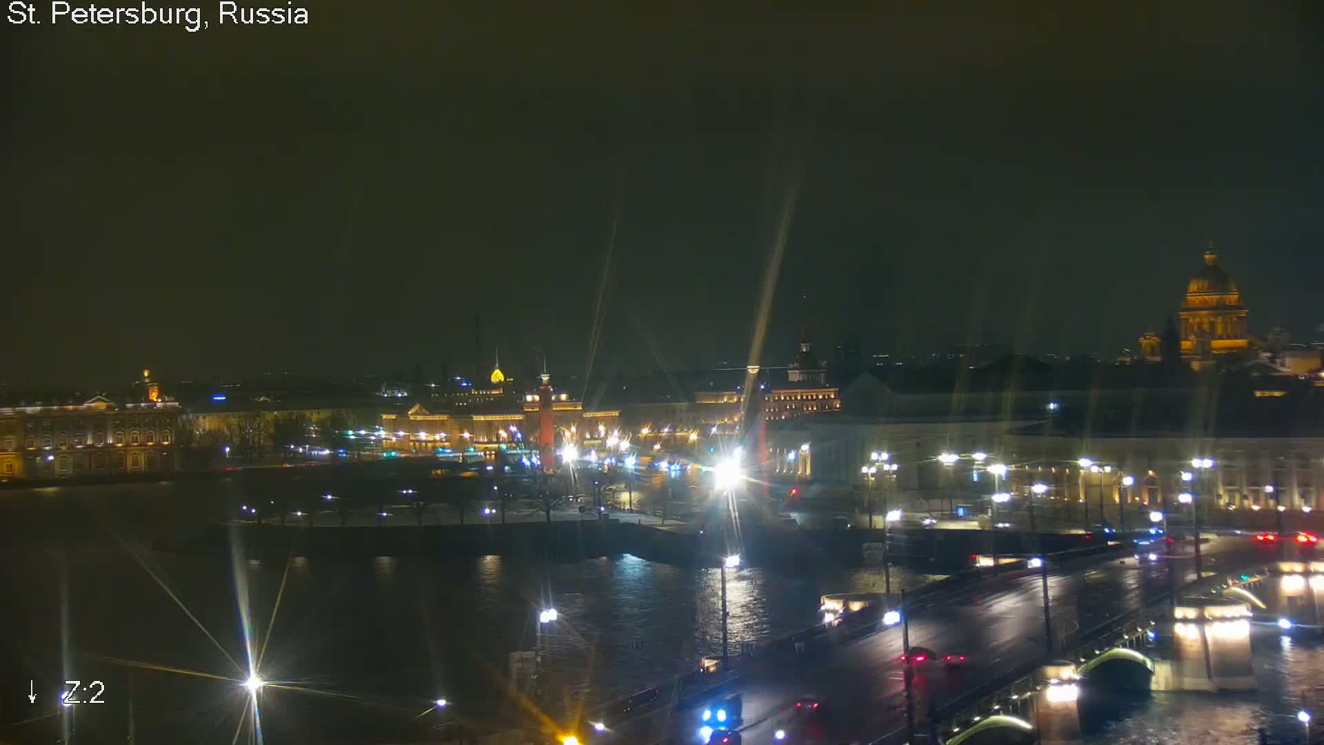 St. Petersburg City Panoramic from Petrogradsky Island Skyline Live Cam -Kronverkskoye, Petrogradsky, Saint Petersburg, Northwestern (Severo-Zapadnyy), Russia