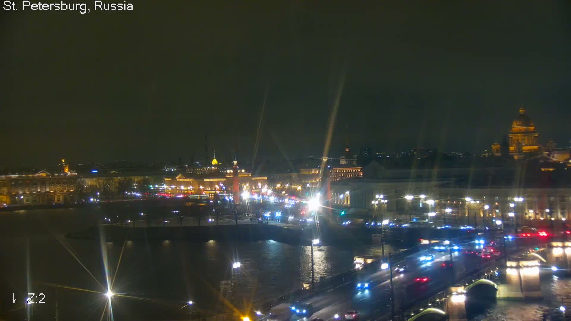 St. Petersburg City Panoramic from Petrogradsky Island Skyline Live Cam -Kronverkskoye, Petrogradsky, Saint Petersburg, Northwestern (Severo-Zapadnyy), Russia
