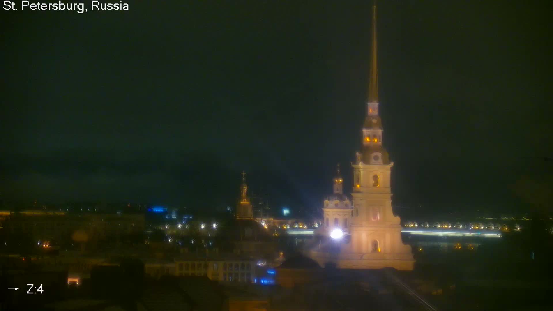 St. Petersburg City Panoramic from Petrogradsky Island Skyline Live Cam -Kronverkskoye, Petrogradsky, Saint Petersburg, Northwestern (Severo-Zapadnyy), Russia
