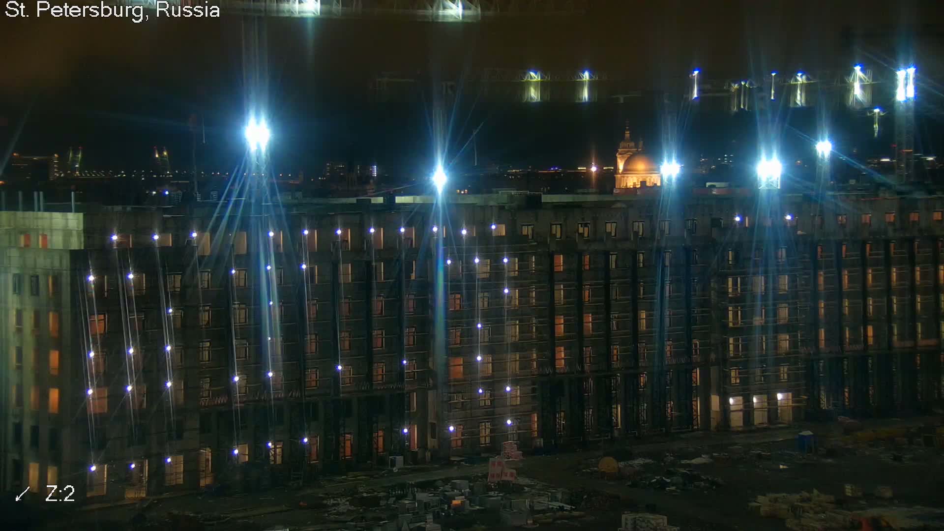 St. Petersburg City Panoramic from Petrogradsky Island Skyline Live Cam -Kronverkskoye, Petrogradsky, Saint Petersburg, Northwestern (Severo-Zapadnyy), Russia