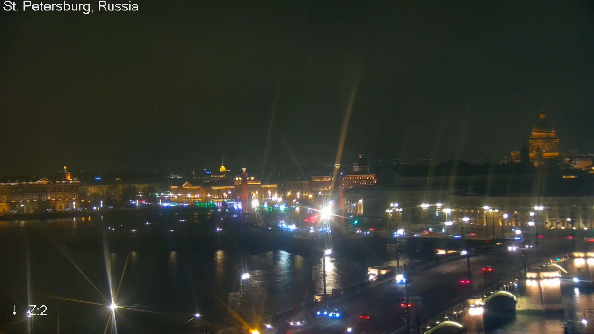 St. Petersburg City Panoramic from Petrogradsky Island Skyline Live Cam -Kronverkskoye, Petrogradsky, Saint Petersburg, Northwestern (Severo-Zapadnyy), Russia