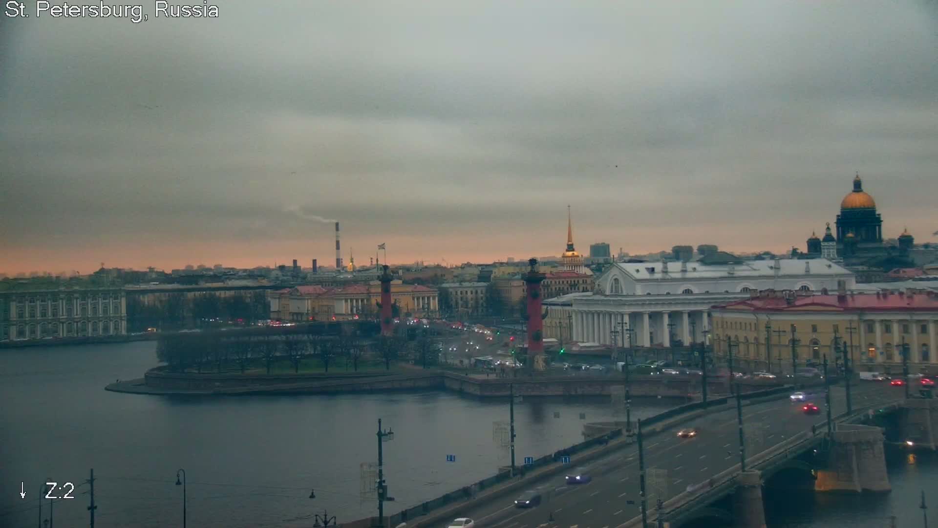 St. Petersburg City Panoramic from Petrogradsky Island Skyline Live Cam -Kronverkskoye, Petrogradsky, Saint Petersburg, Northwestern (Severo-Zapadnyy), Russia