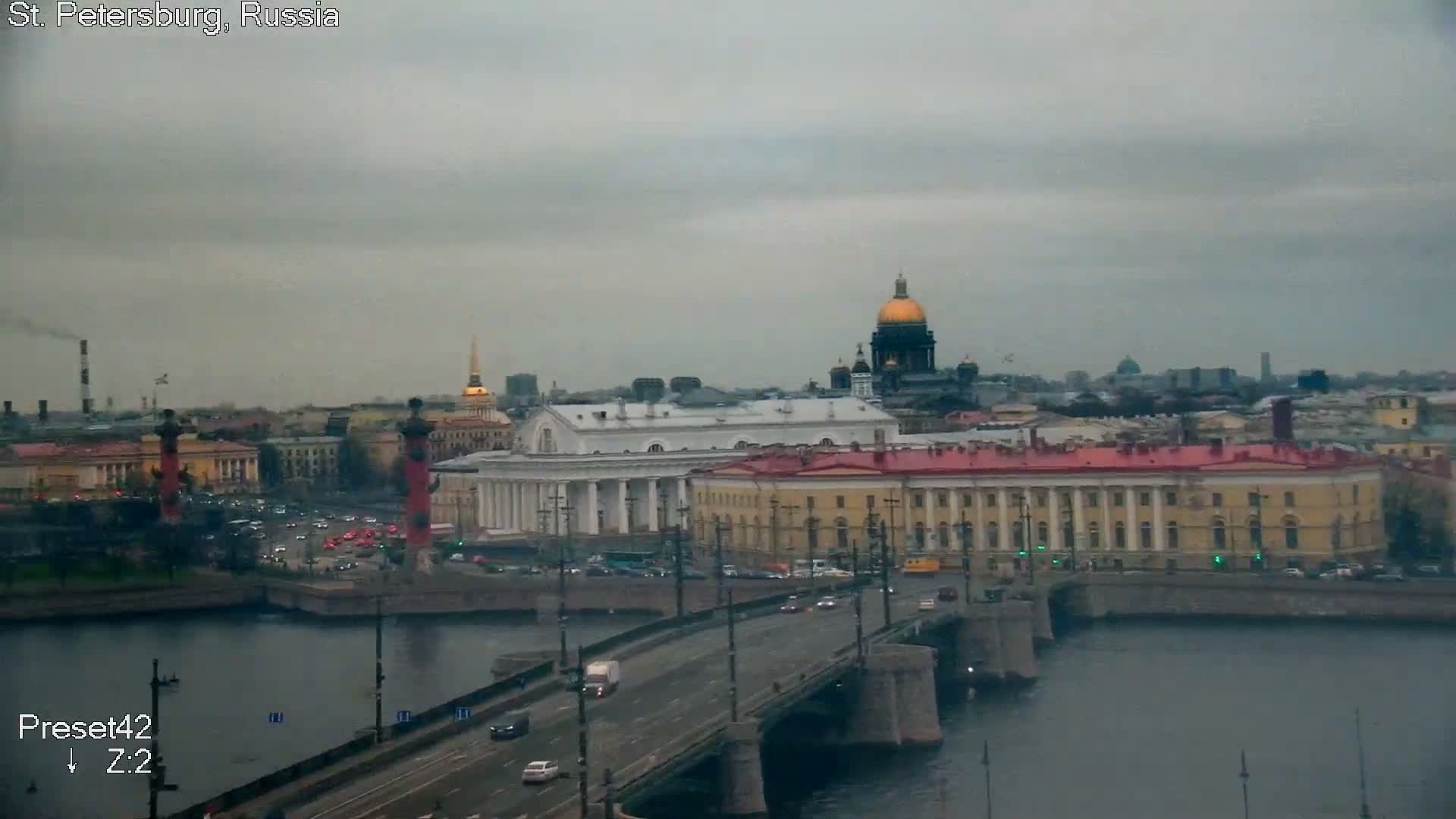 St. Petersburg City Panoramic from Petrogradsky Island Skyline Live Cam -Kronverkskoye, Petrogradsky, Saint Petersburg, Northwestern (Severo-Zapadnyy), Russia