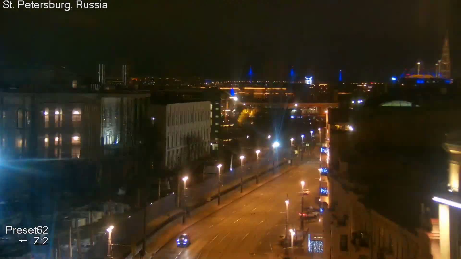 St. Petersburg City Panoramic from Petrogradsky Island Skyline Live Cam -Kronverkskoye, Petrogradsky, Saint Petersburg, Northwestern (Severo-Zapadnyy), Russia
