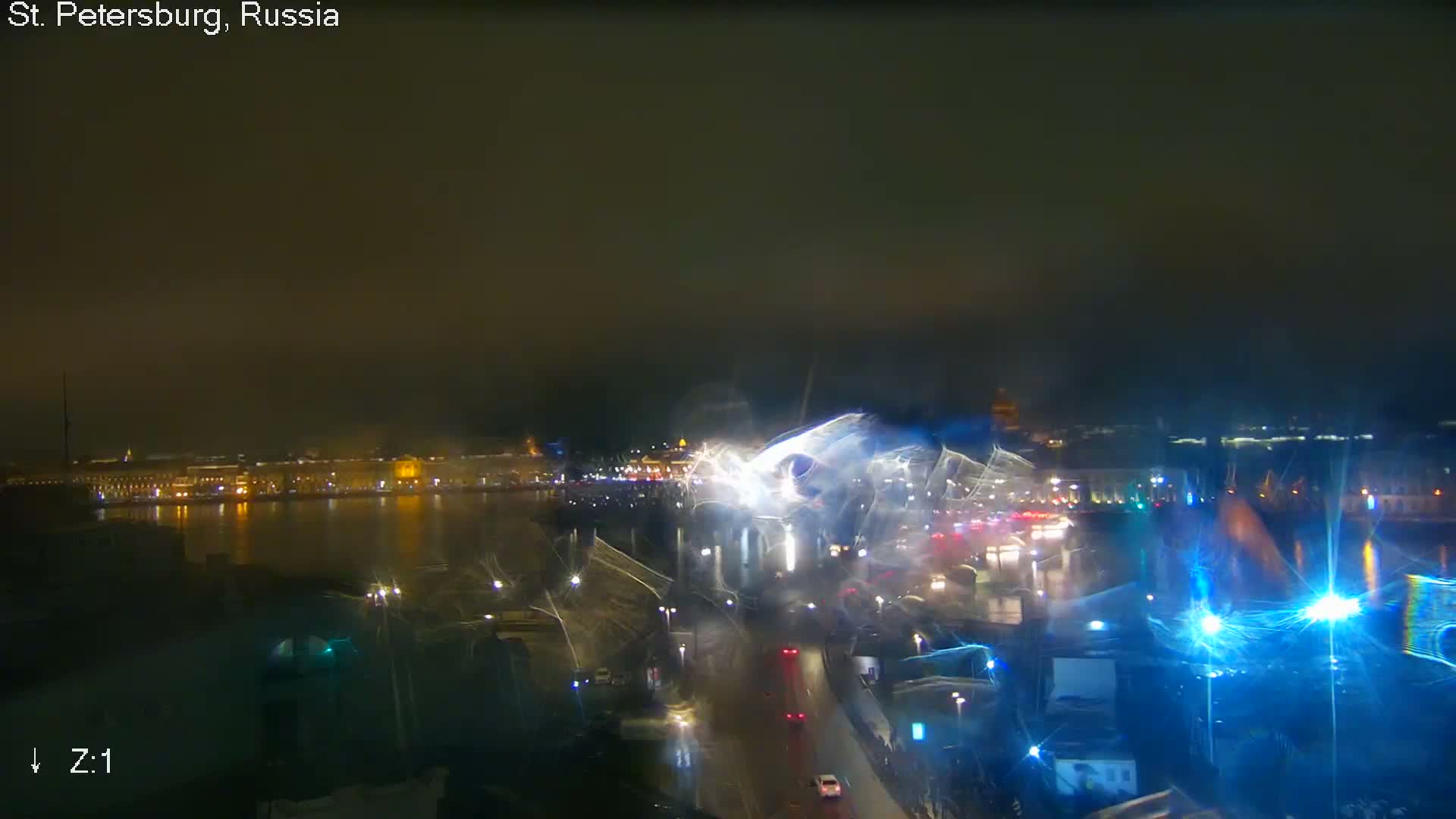 St. Petersburg City Panoramic from Petrogradsky Island Skyline Live Cam -Kronverkskoye, Petrogradsky, Saint Petersburg, Northwestern (Severo-Zapadnyy), Russia