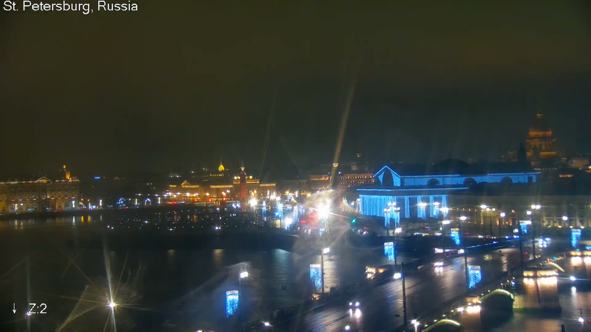 St. Petersburg City Panoramic from Petrogradsky Island Skyline Live Cam -Kronverkskoye, Petrogradsky, Saint Petersburg, Northwestern (Severo-Zapadnyy), Russia