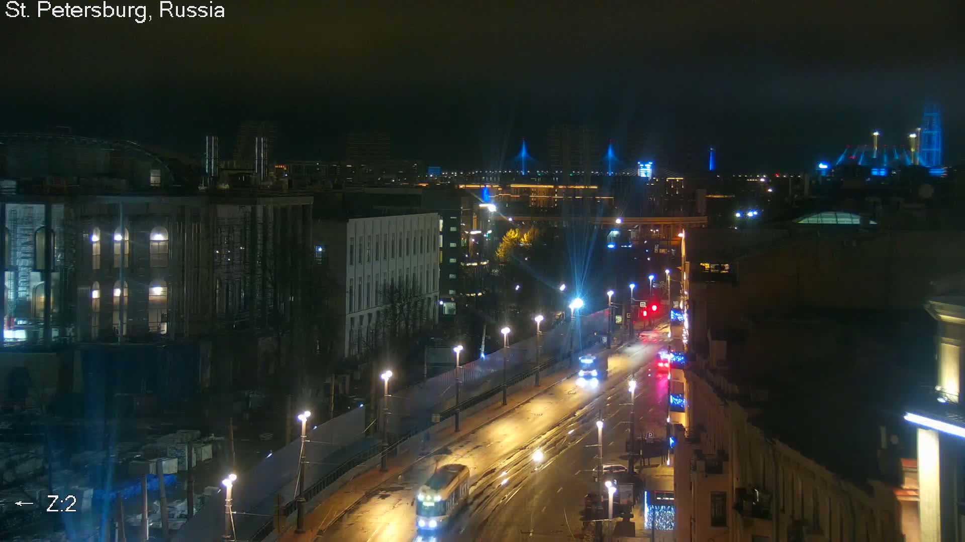 St. Petersburg City Panoramic from Petrogradsky Island Skyline Live Cam -Kronverkskoye, Petrogradsky, Saint Petersburg, Northwestern (Severo-Zapadnyy), Russia