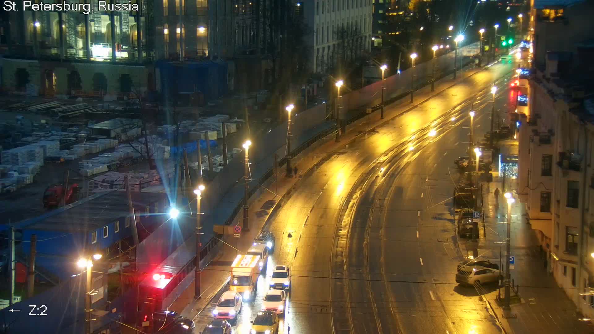 St. Petersburg City Panoramic from Petrogradsky Island Skyline Live Cam -Kronverkskoye, Petrogradsky, Saint Petersburg, Northwestern (Severo-Zapadnyy), Russia