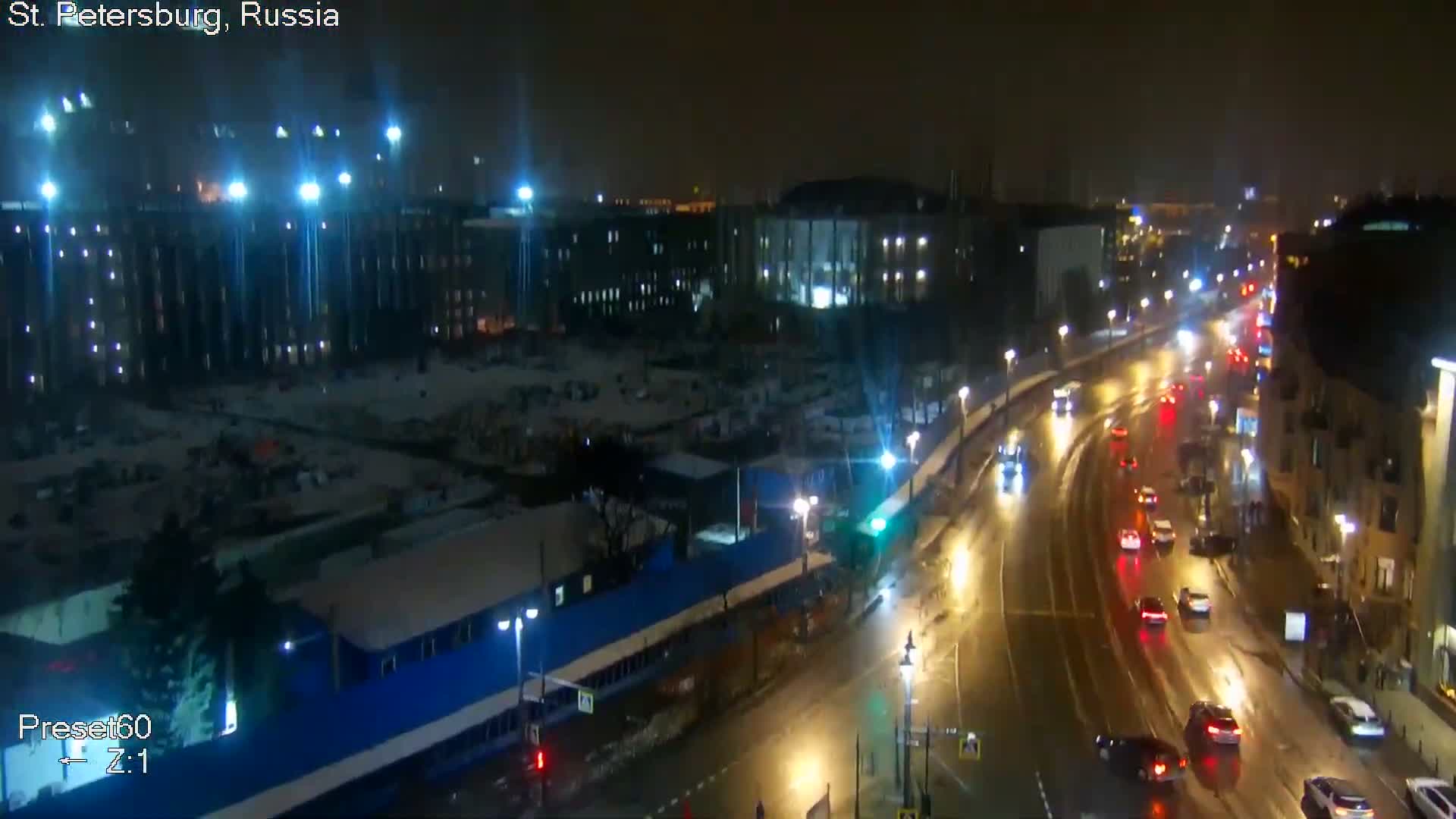 St. Petersburg City Panoramic from Petrogradsky Island Skyline Live Cam -Kronverkskoye, Petrogradsky, Saint Petersburg, Northwestern (Severo-Zapadnyy), Russia