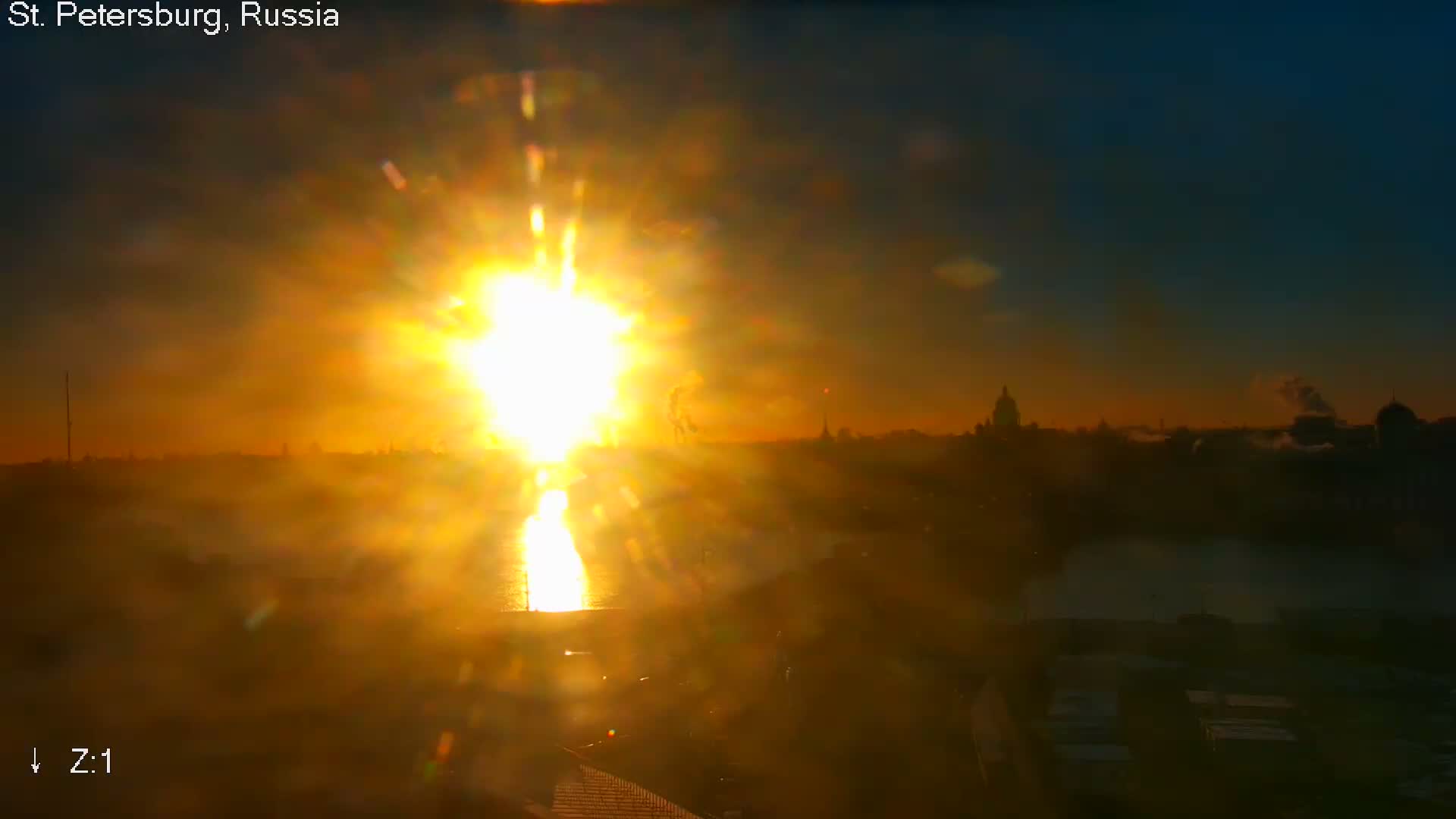 St. Petersburg City Panoramic from Petrogradsky Island Skyline Live Cam -Kronverkskoye, Petrogradsky, Saint Petersburg, Northwestern (Severo-Zapadnyy), Russia