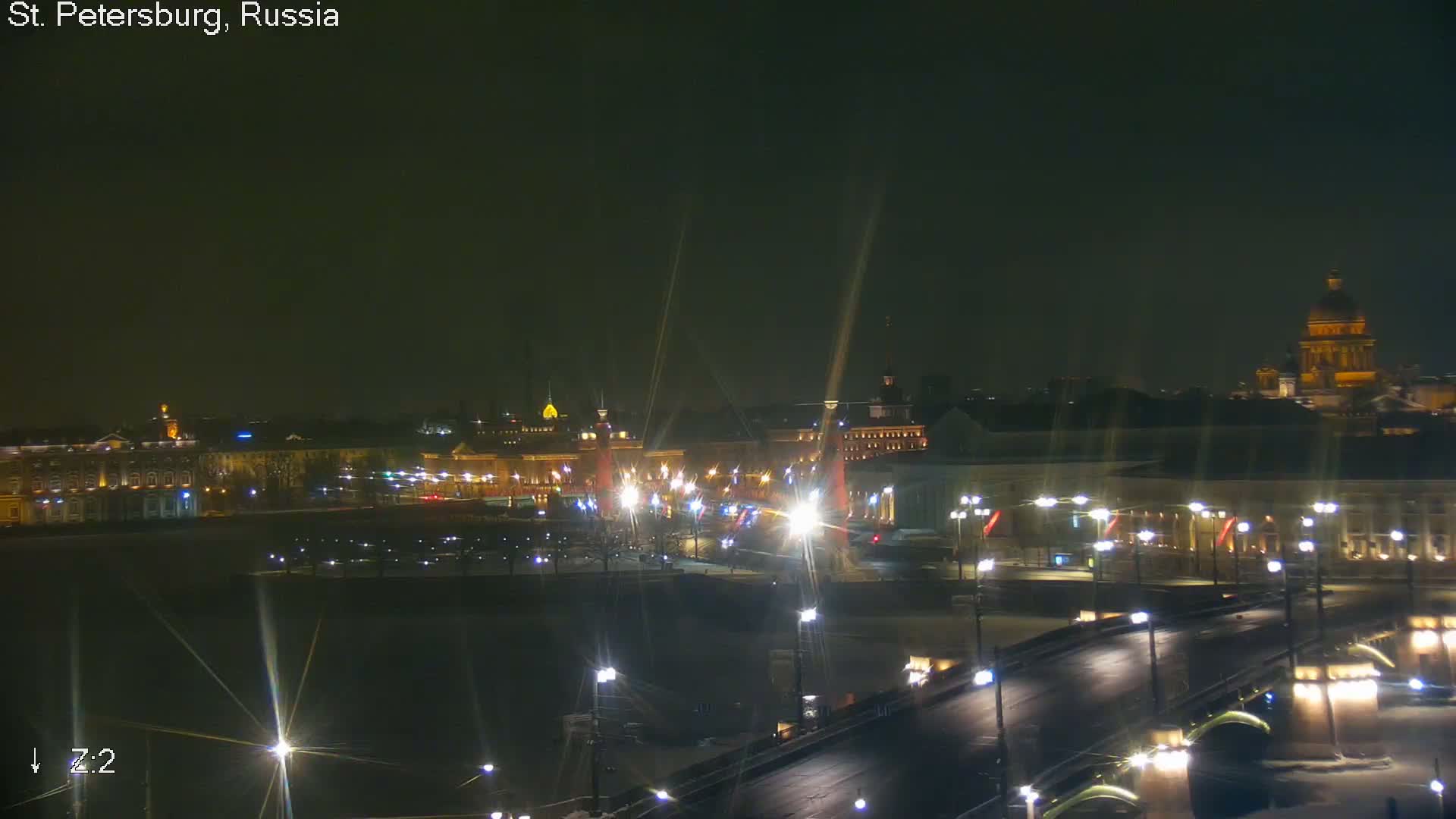 St. Petersburg City Panoramic from Petrogradsky Island Skyline Live Cam -Kronverkskoye, Petrogradsky, Saint Petersburg, Northwestern (Severo-Zapadnyy), Russia
