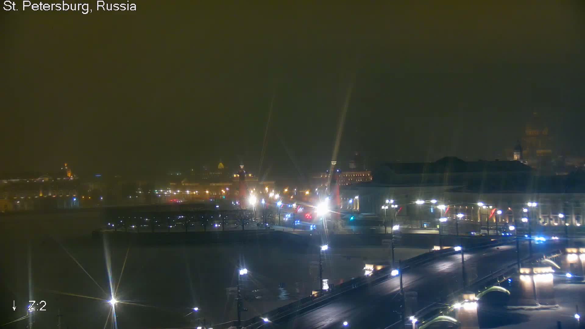 St. Petersburg City Panoramic from Petrogradsky Island Skyline Live Cam -Kronverkskoye, Petrogradsky, Saint Petersburg, Northwestern (Severo-Zapadnyy), Russia