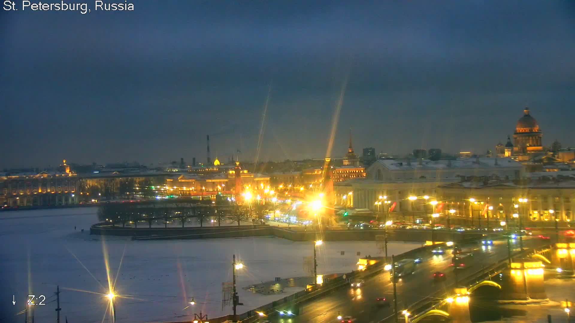St. Petersburg City Panoramic from Petrogradsky Island Skyline Live Cam -Kronverkskoye, Petrogradsky, Saint Petersburg, Northwestern (Severo-Zapadnyy), Russia