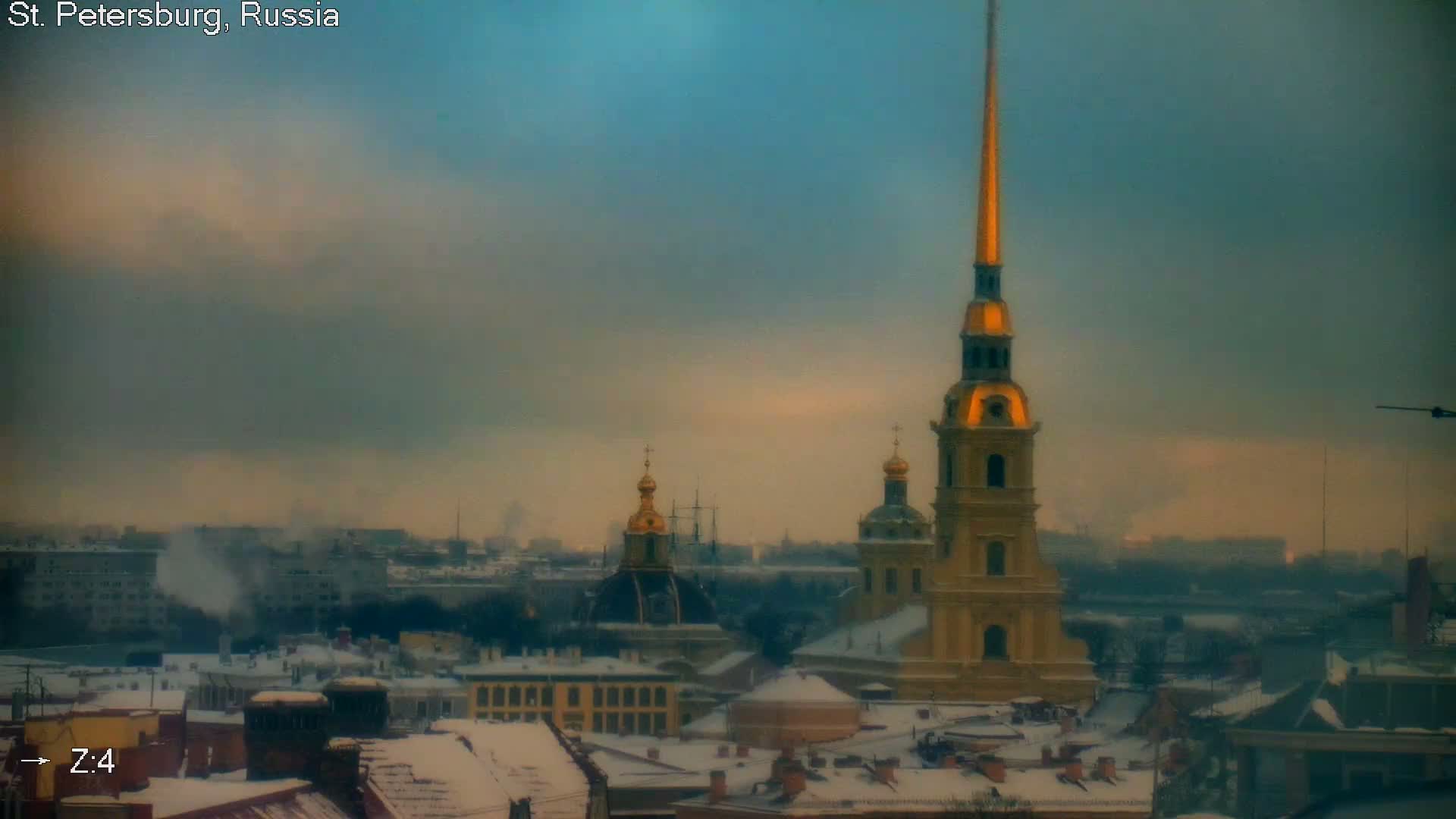 St. Petersburg City Panoramic from Petrogradsky Island Skyline Live Cam -Kronverkskoye, Petrogradsky, Saint Petersburg, Northwestern (Severo-Zapadnyy), Russia