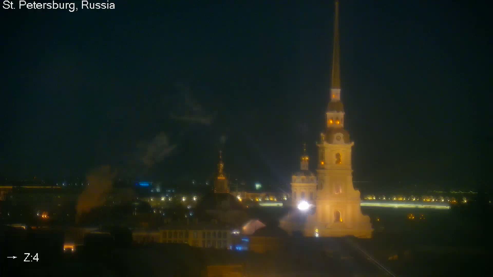 St. Petersburg City Panoramic from Petrogradsky Island Skyline Live Cam -Kronverkskoye, Petrogradsky, Saint Petersburg, Northwestern (Severo-Zapadnyy), Russia