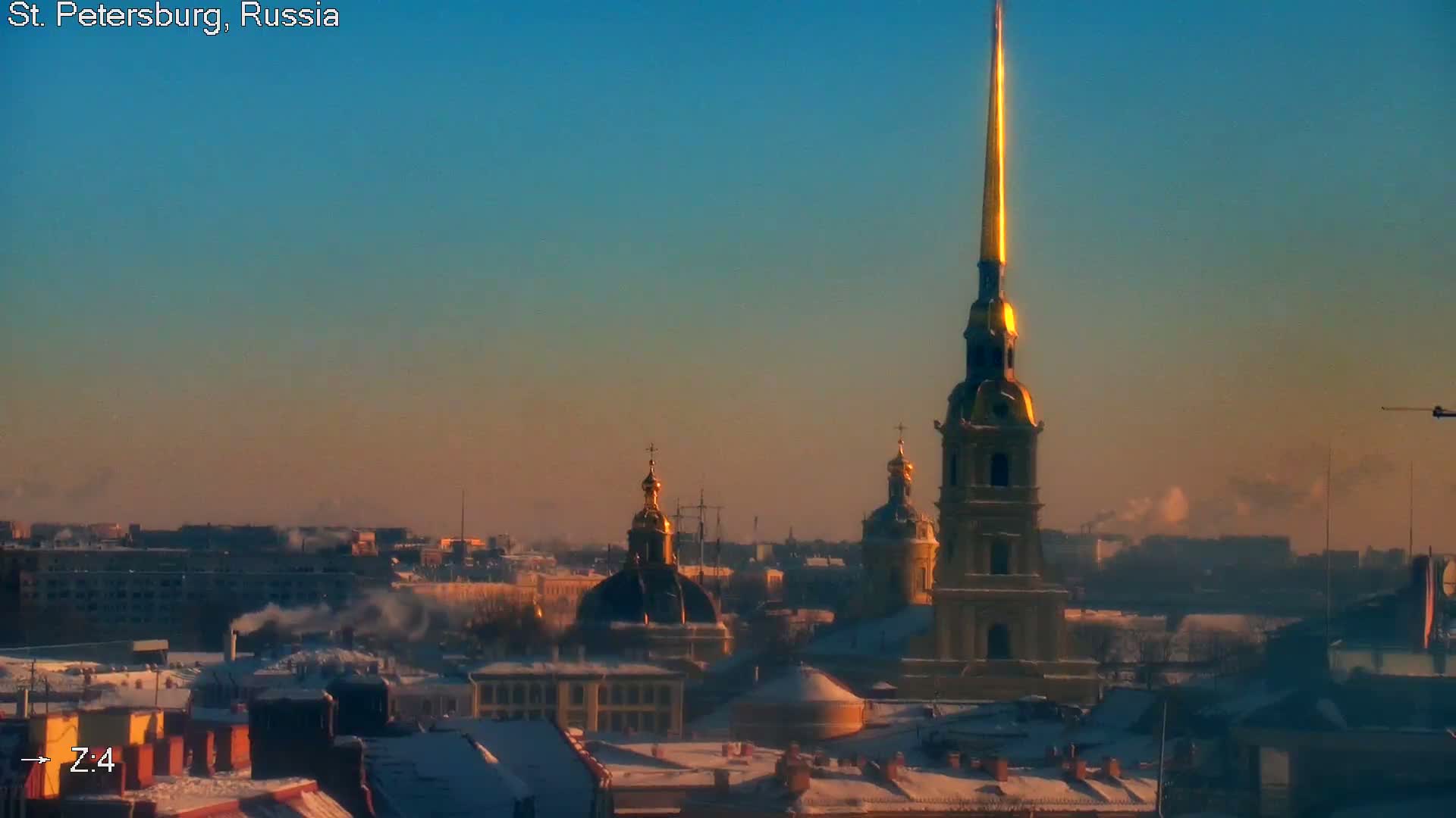 St. Petersburg City Panoramic from Petrogradsky Island Skyline Live Cam -Kronverkskoye, Petrogradsky, Saint Petersburg, Northwestern (Severo-Zapadnyy), Russia