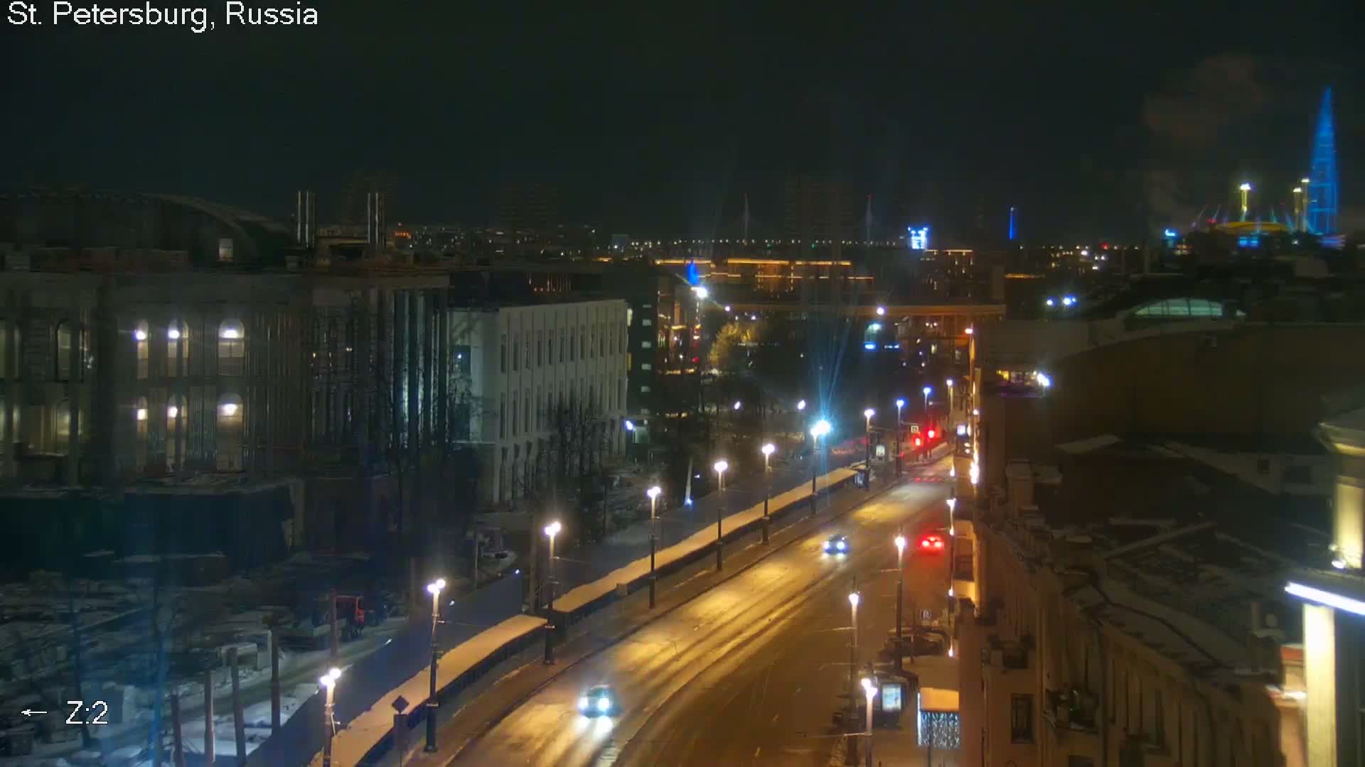 St. Petersburg City Panoramic from Petrogradsky Island Skyline Live Cam -Kronverkskoye, Petrogradsky, Saint Petersburg, Northwestern (Severo-Zapadnyy), Russia