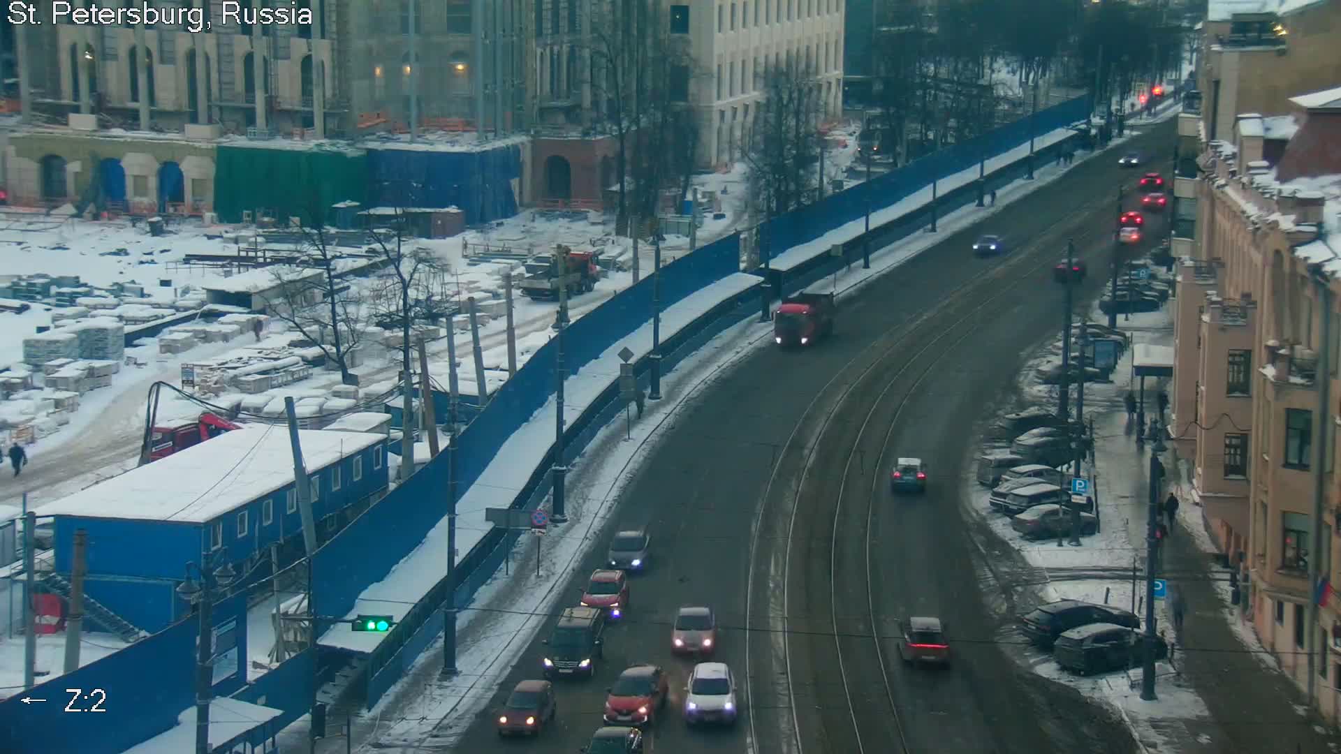St. Petersburg City Panoramic from Petrogradsky Island Skyline Live Cam -Kronverkskoye, Petrogradsky, Saint Petersburg, Northwestern (Severo-Zapadnyy), Russia