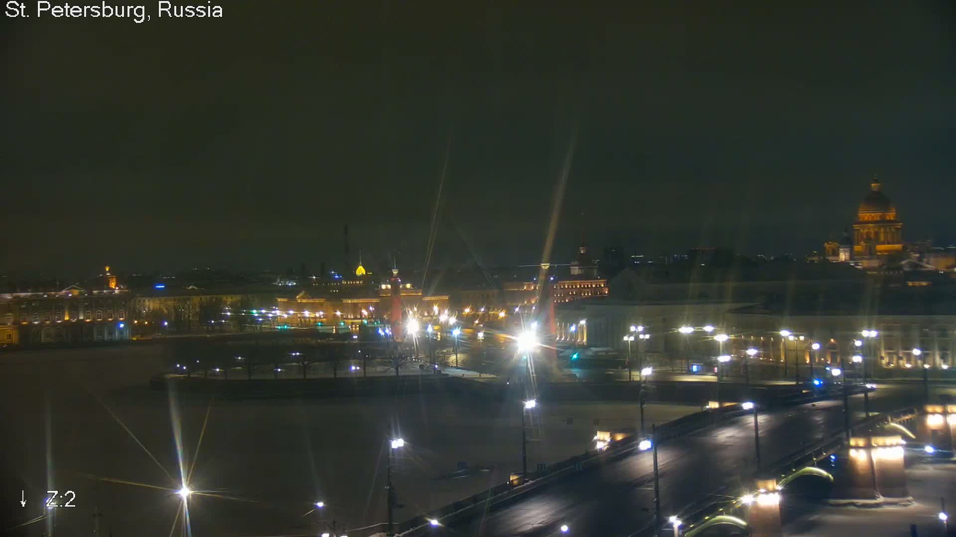 St. Petersburg City Panoramic from Petrogradsky Island Skyline Live Cam -Kronverkskoye, Petrogradsky, Saint Petersburg, Northwestern (Severo-Zapadnyy), Russia