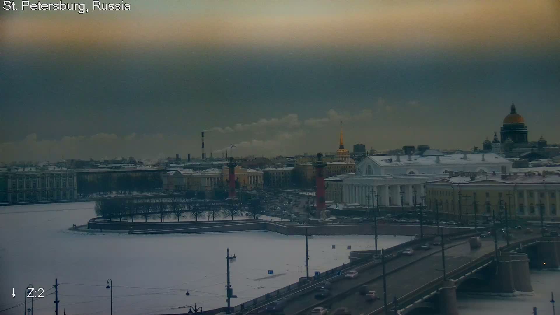 St. Petersburg City Panoramic from Petrogradsky Island Skyline Live Cam -Kronverkskoye, Petrogradsky, Saint Petersburg, Northwestern (Severo-Zapadnyy), Russia