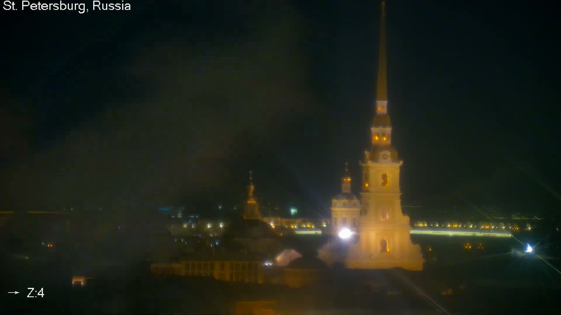 St. Petersburg City Panoramic from Petrogradsky Island Skyline Live Cam -Kronverkskoye, Petrogradsky, Saint Petersburg, Northwestern (Severo-Zapadnyy), Russia