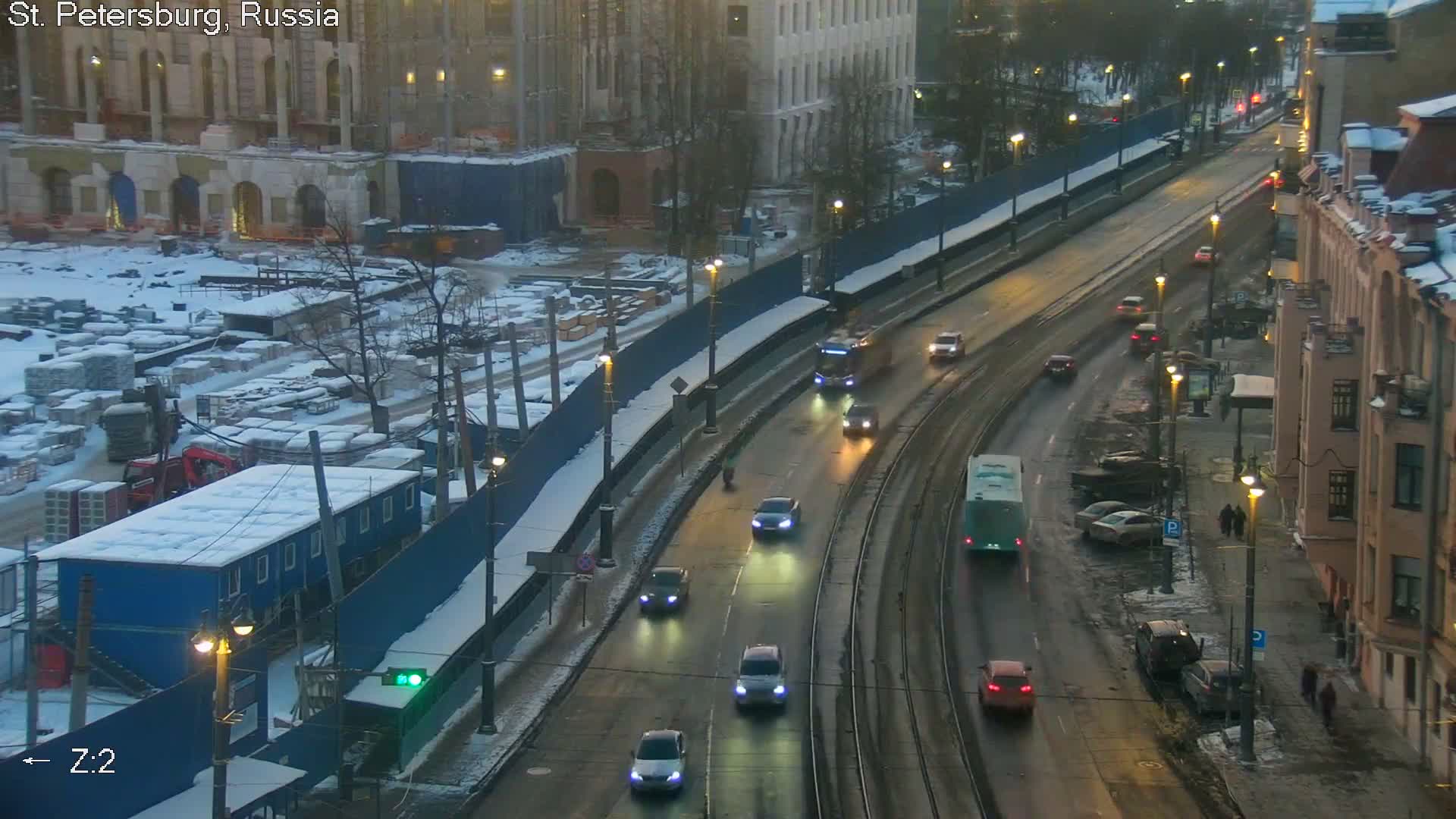 St. Petersburg City Panoramic from Petrogradsky Island Skyline Live Cam -Kronverkskoye, Petrogradsky, Saint Petersburg, Northwestern (Severo-Zapadnyy), Russia
