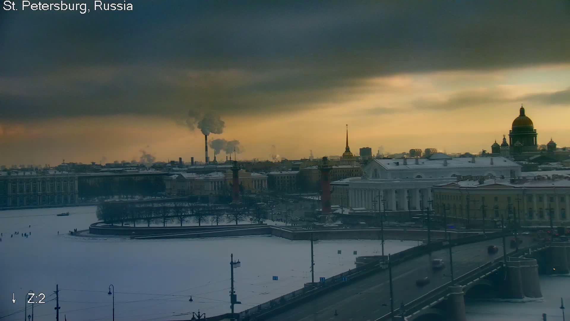 St. Petersburg City Panoramic from Petrogradsky Island Skyline Live Cam -Kronverkskoye, Petrogradsky, Saint Petersburg, Northwestern (Severo-Zapadnyy), Russia