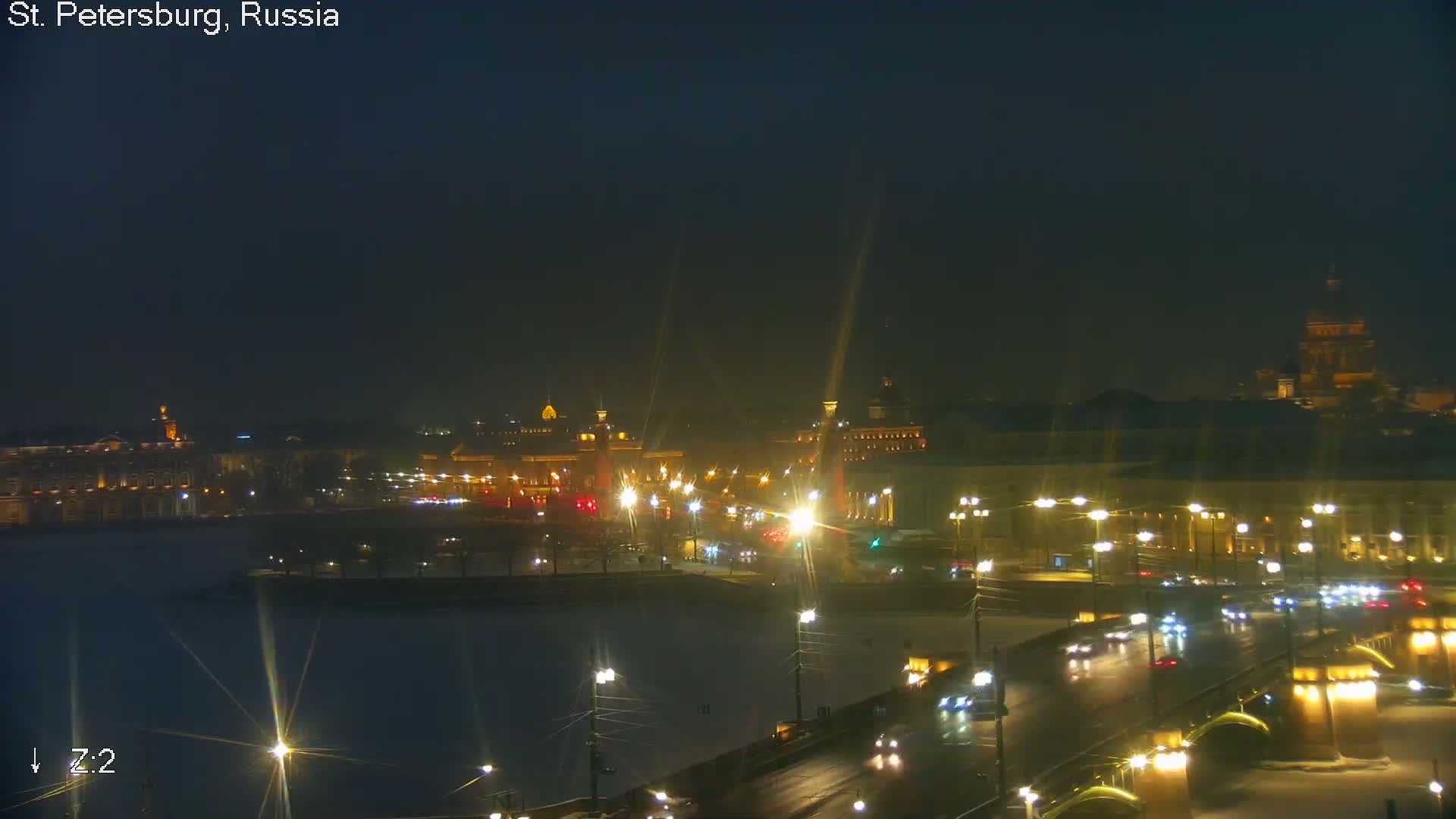 St. Petersburg City Panoramic from Petrogradsky Island Skyline Live Cam -Kronverkskoye, Petrogradsky, Saint Petersburg, Northwestern (Severo-Zapadnyy), Russia