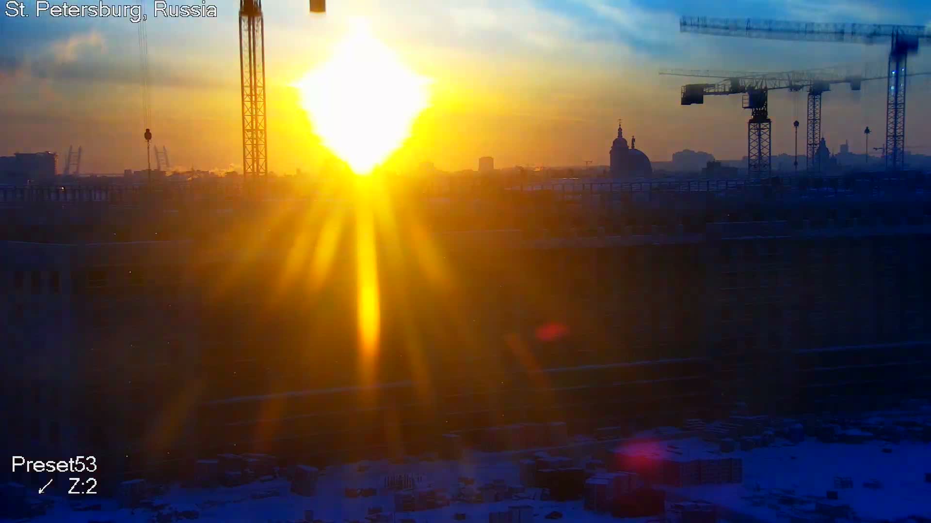 St. Petersburg City Panoramic from Petrogradsky Island Skyline Live Cam -Kronverkskoye, Petrogradsky, Saint Petersburg, Northwestern (Severo-Zapadnyy), Russia