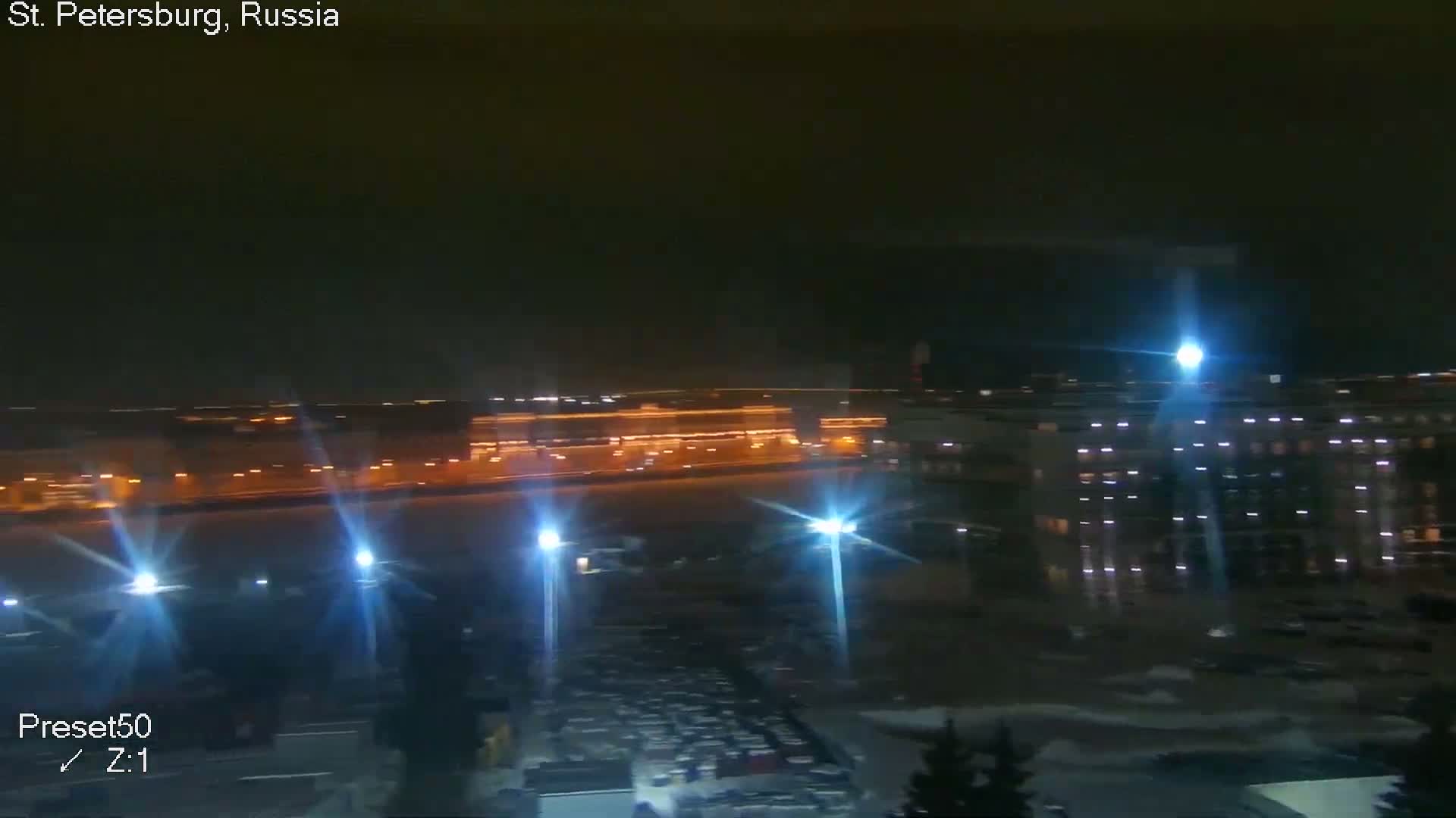 St. Petersburg City Panoramic from Petrogradsky Island Skyline Live Cam -Kronverkskoye, Petrogradsky, Saint Petersburg, Northwestern (Severo-Zapadnyy), Russia