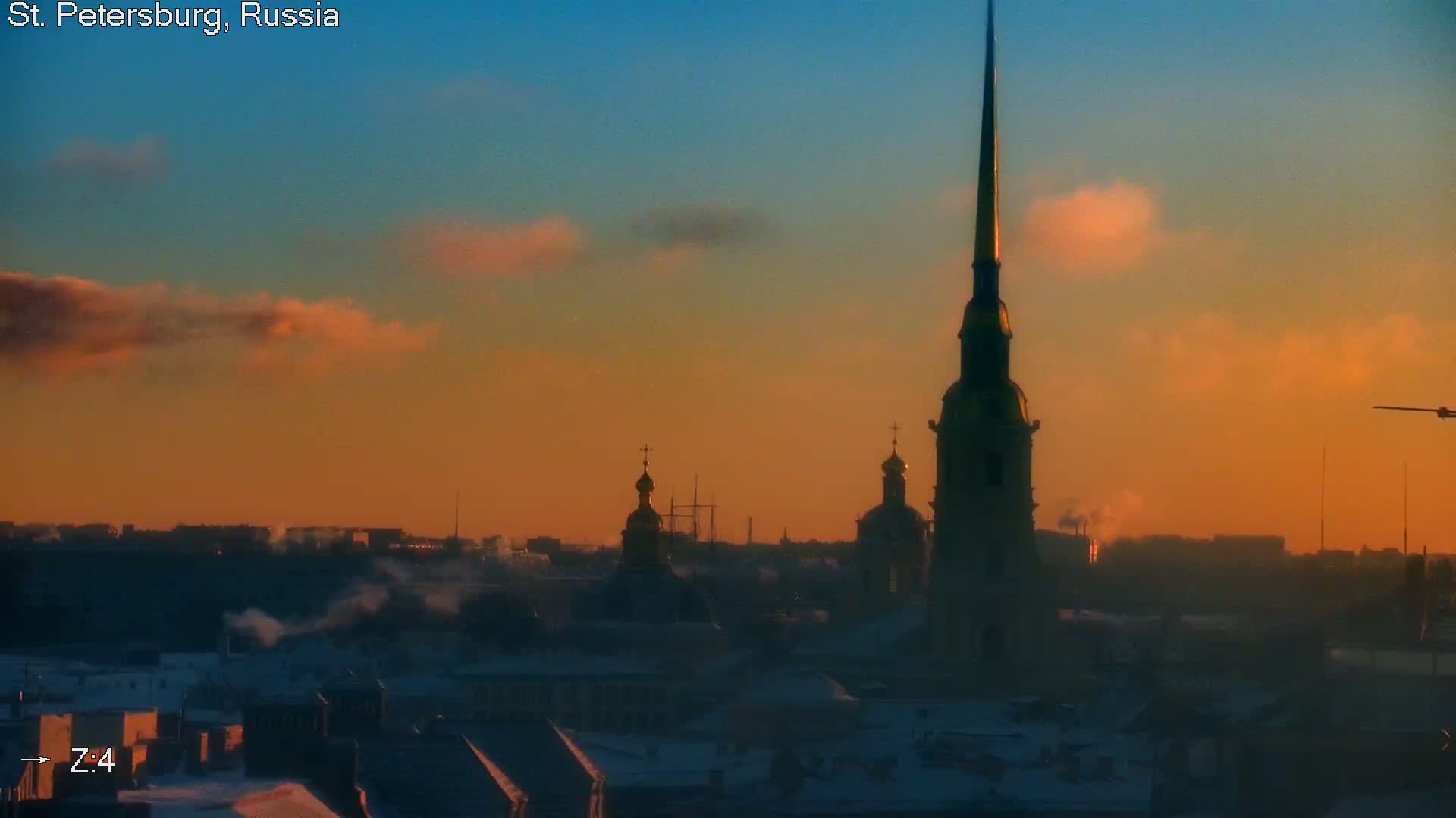 St. Petersburg City Panoramic from Petrogradsky Island Skyline Live Cam -Kronverkskoye, Petrogradsky, Saint Petersburg, Northwestern (Severo-Zapadnyy), Russia