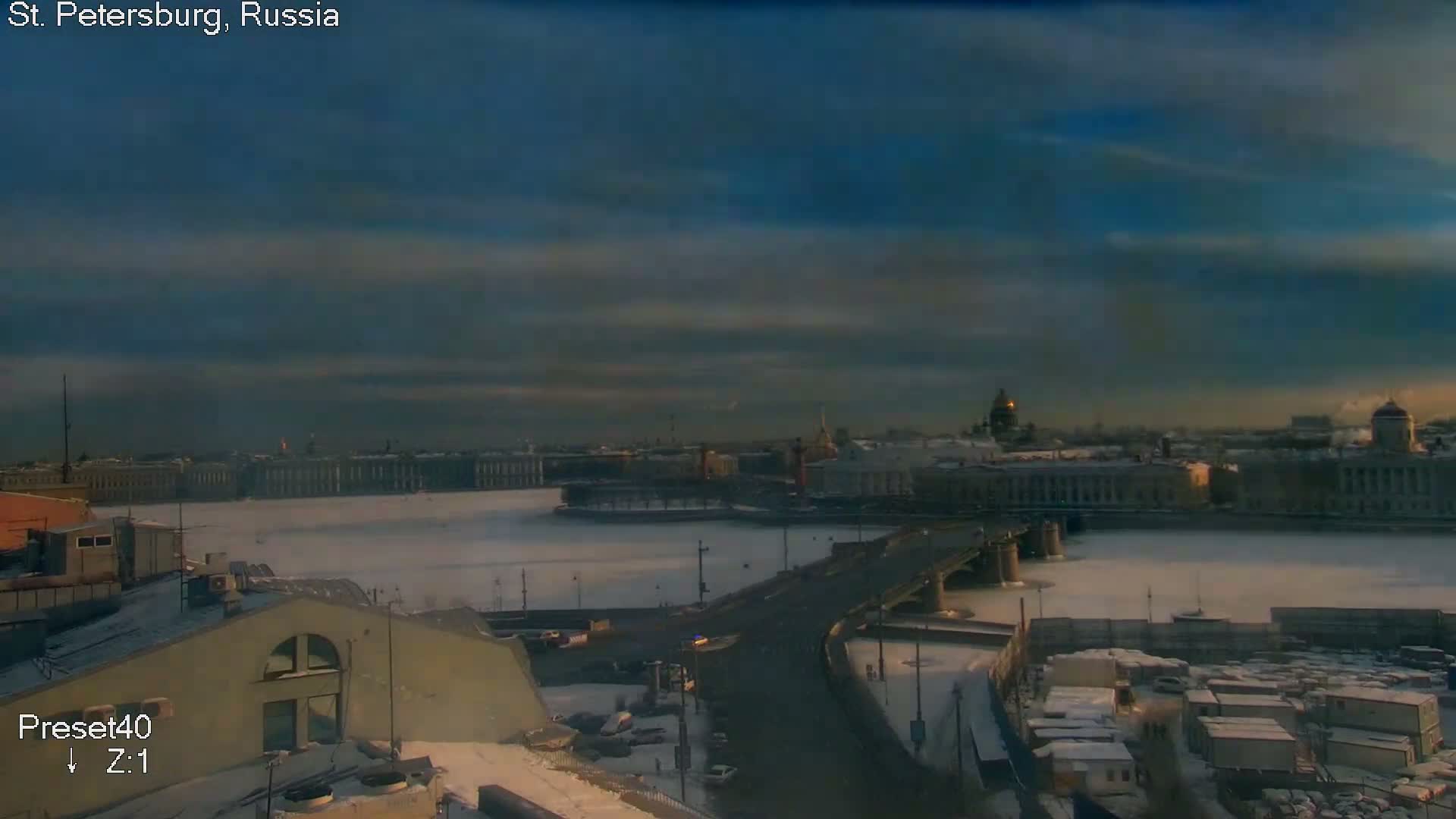St. Petersburg City Panoramic from Petrogradsky Island Skyline Live Cam -Kronverkskoye, Petrogradsky, Saint Petersburg, Northwestern (Severo-Zapadnyy), Russia