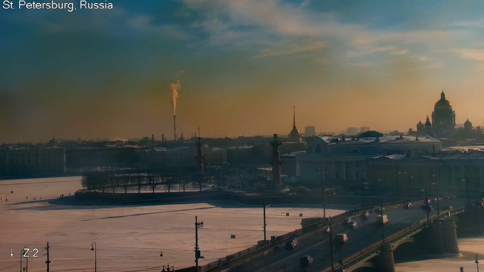 St. Petersburg City Panoramic from Petrogradsky Island Skyline Live Cam -Kronverkskoye, Petrogradsky, Saint Petersburg, Northwestern (Severo-Zapadnyy), Russia