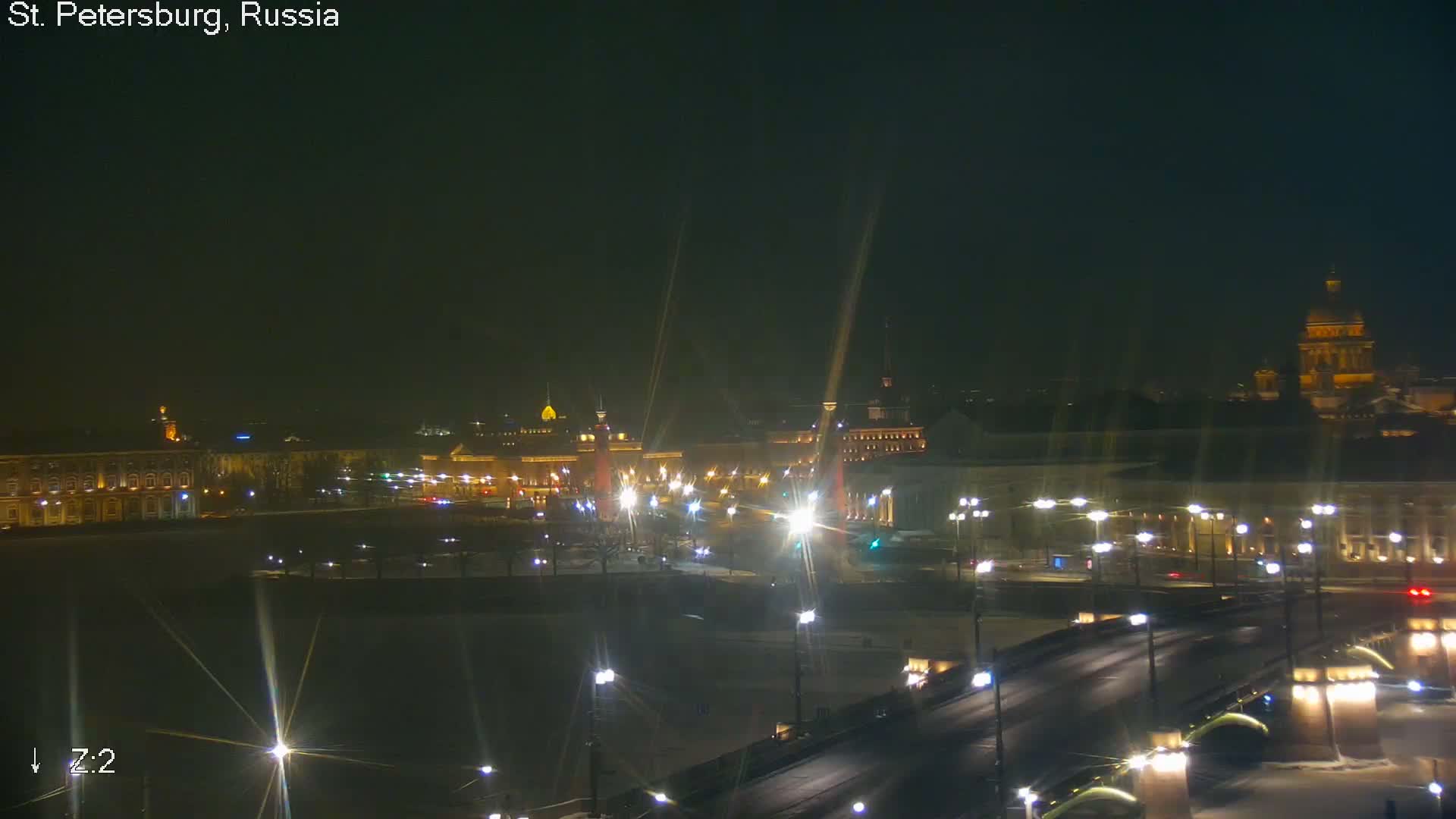 St. Petersburg City Panoramic from Petrogradsky Island Skyline Live Cam -Kronverkskoye, Petrogradsky, Saint Petersburg, Northwestern (Severo-Zapadnyy), Russia