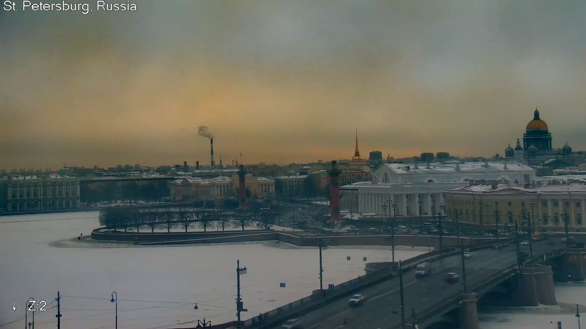 St. Petersburg City Panoramic from Petrogradsky Island Skyline Live Cam -Kronverkskoye, Petrogradsky, Saint Petersburg, Northwestern (Severo-Zapadnyy), Russia